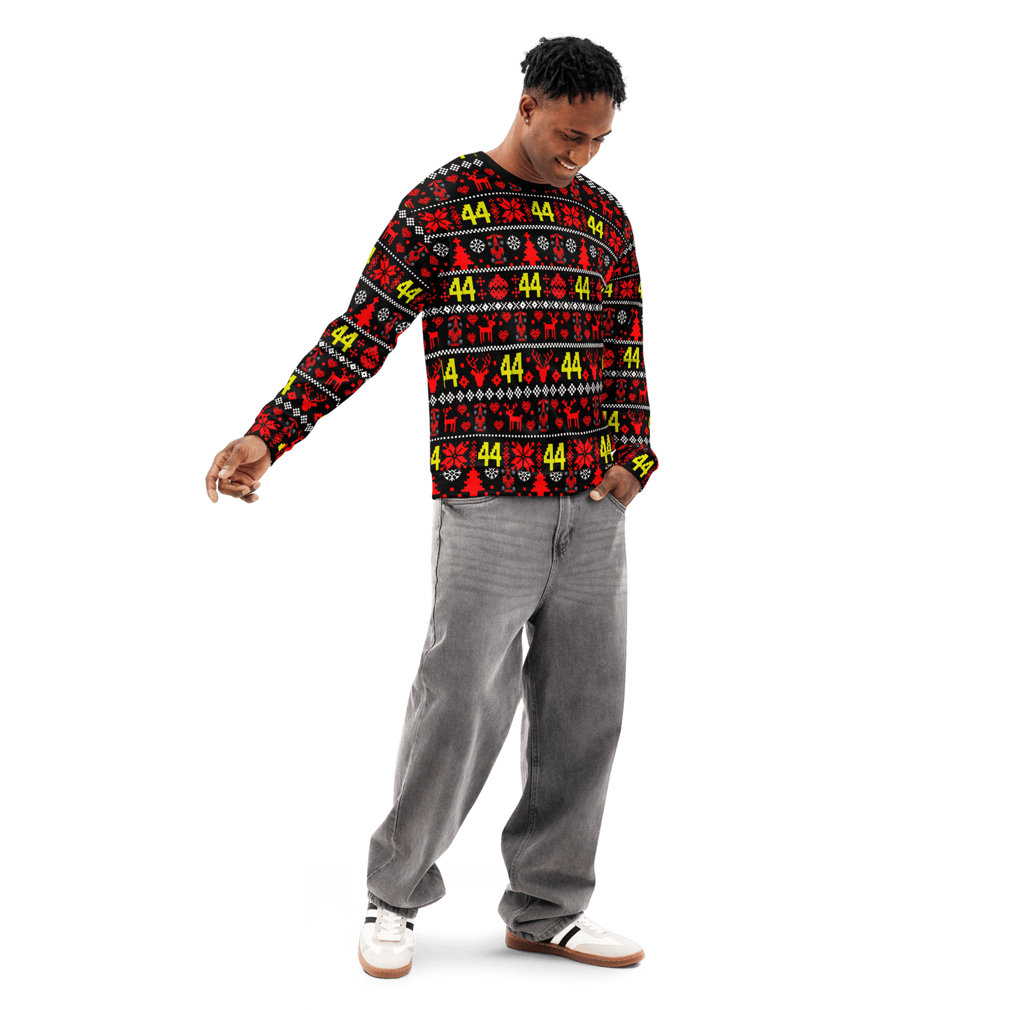 Lewis Hamilton 44 Racing Christmas Cotton Sweatshirt - Unisex - Mooving Merch