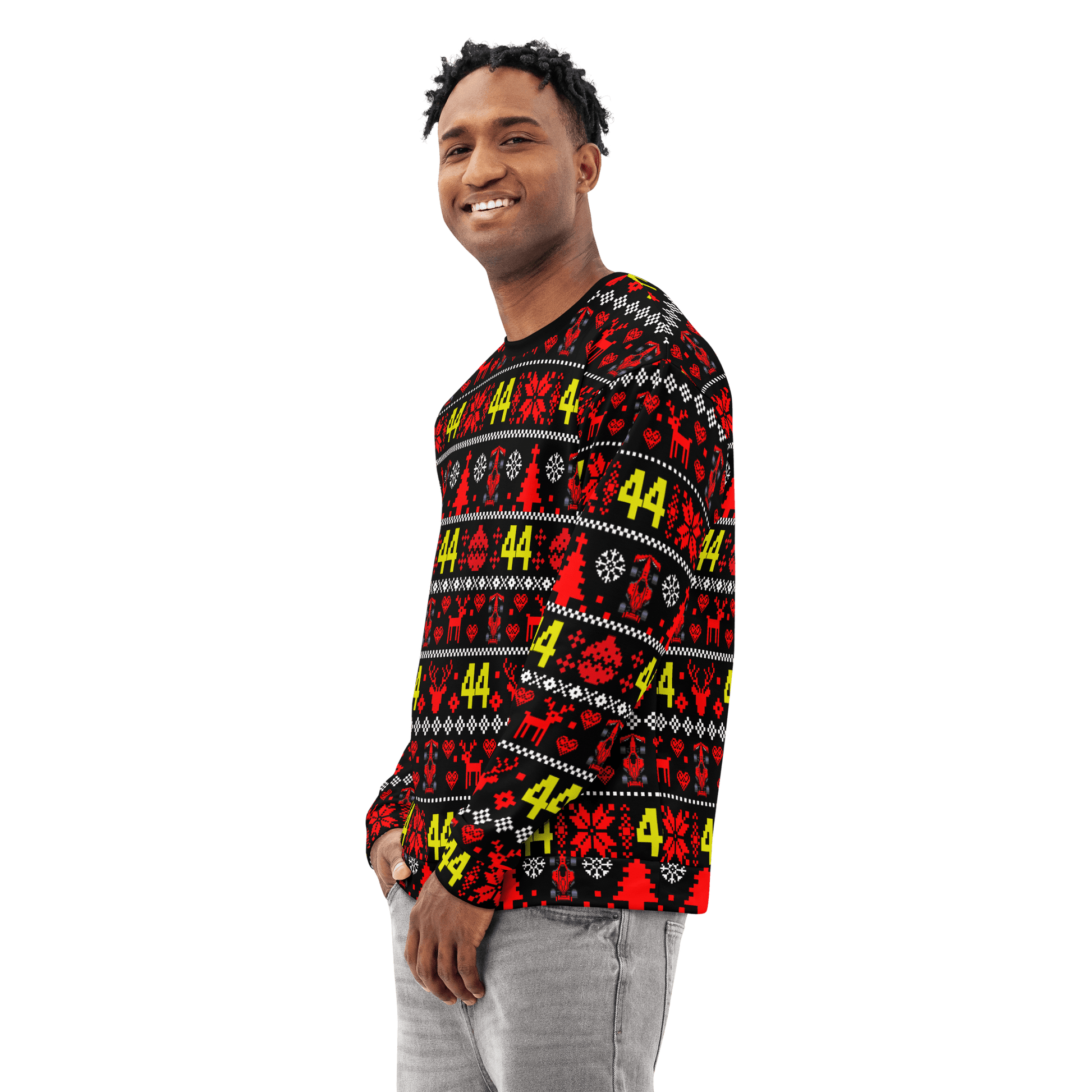 Lewis Hamilton 44 Racing Christmas Cotton Sweatshirt - Unisex - Mooving Merch