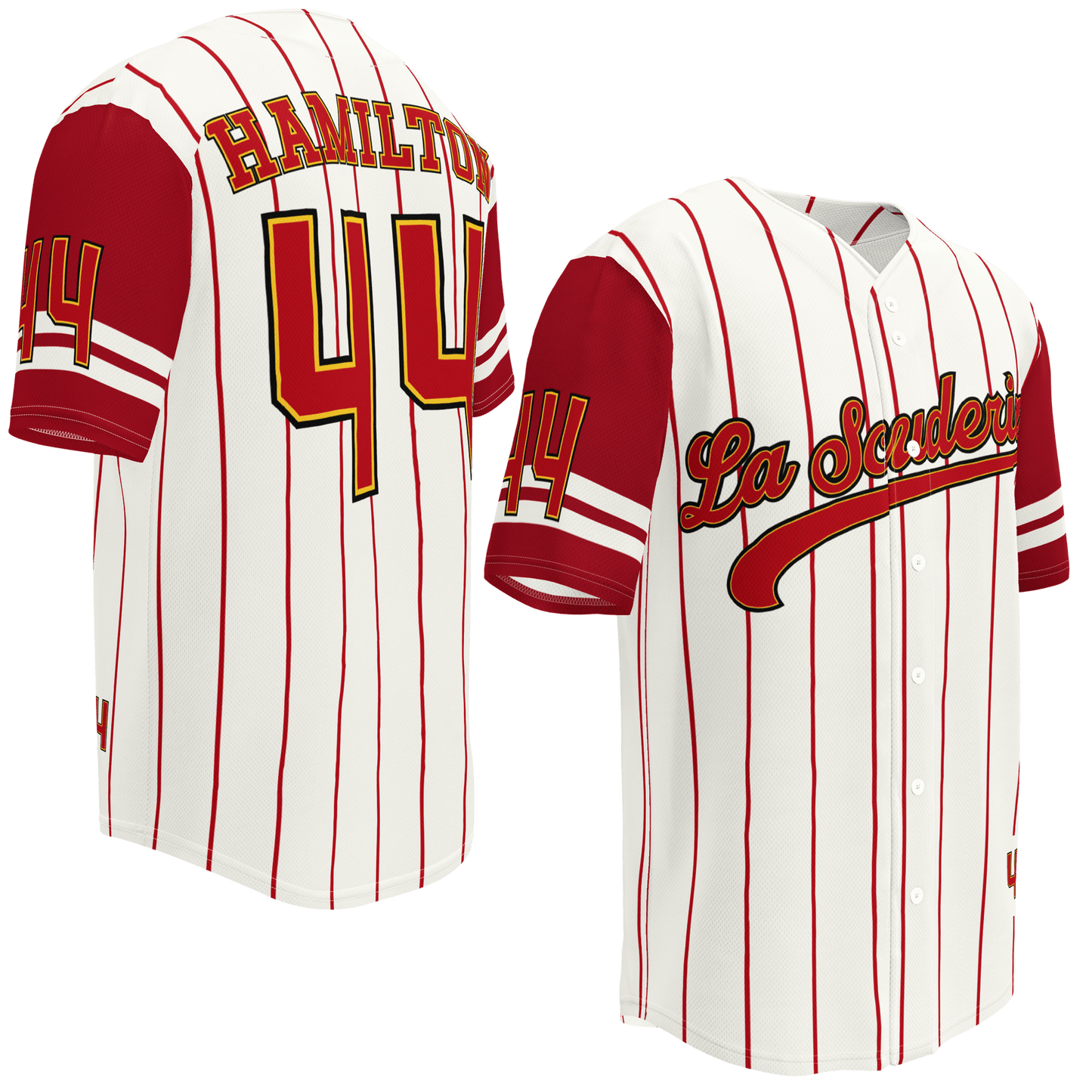 Lewis Hamilton La Scuderia 44 Baseball Jersey - Unisex 2XS to 3XL - Mooving Merch