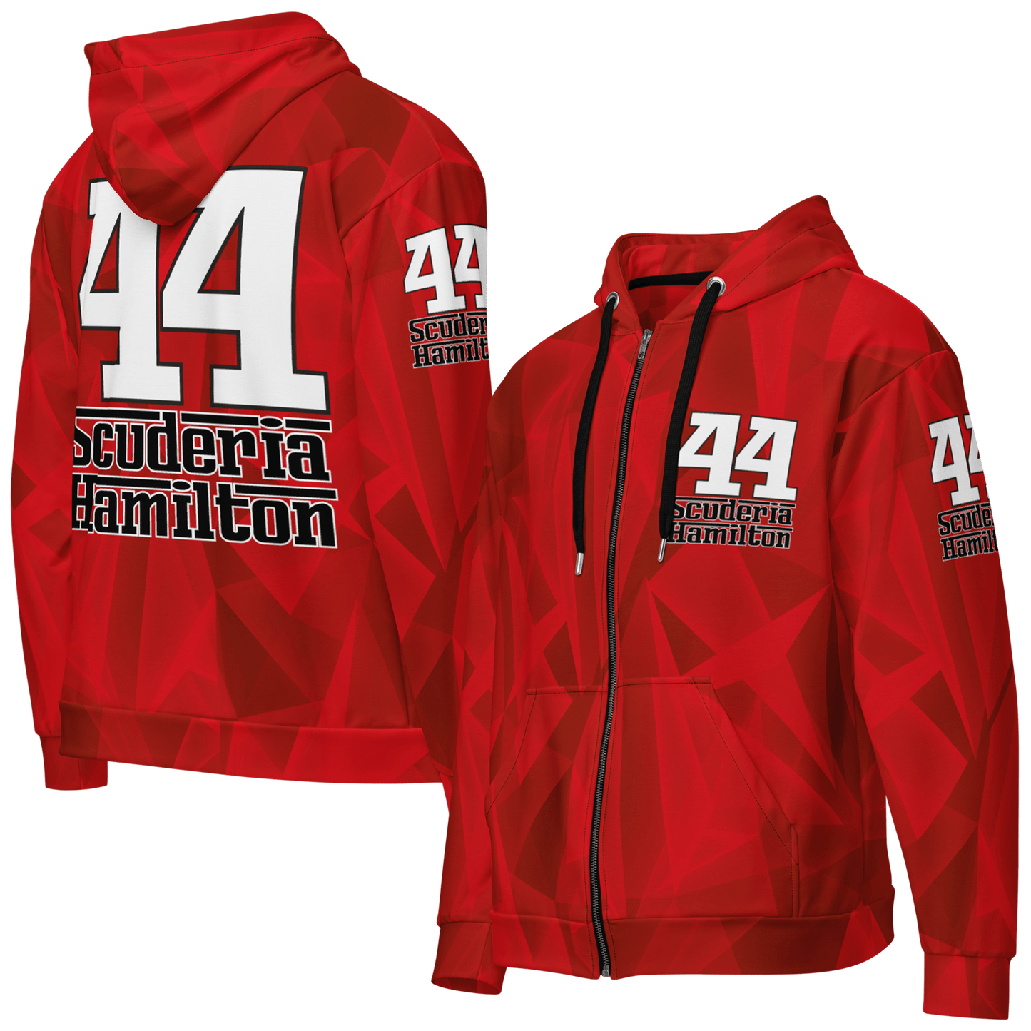Lewis Hamilton Scuderia 44 Formula Racing Zipped Hoodie - Unisex - Mooving Merch