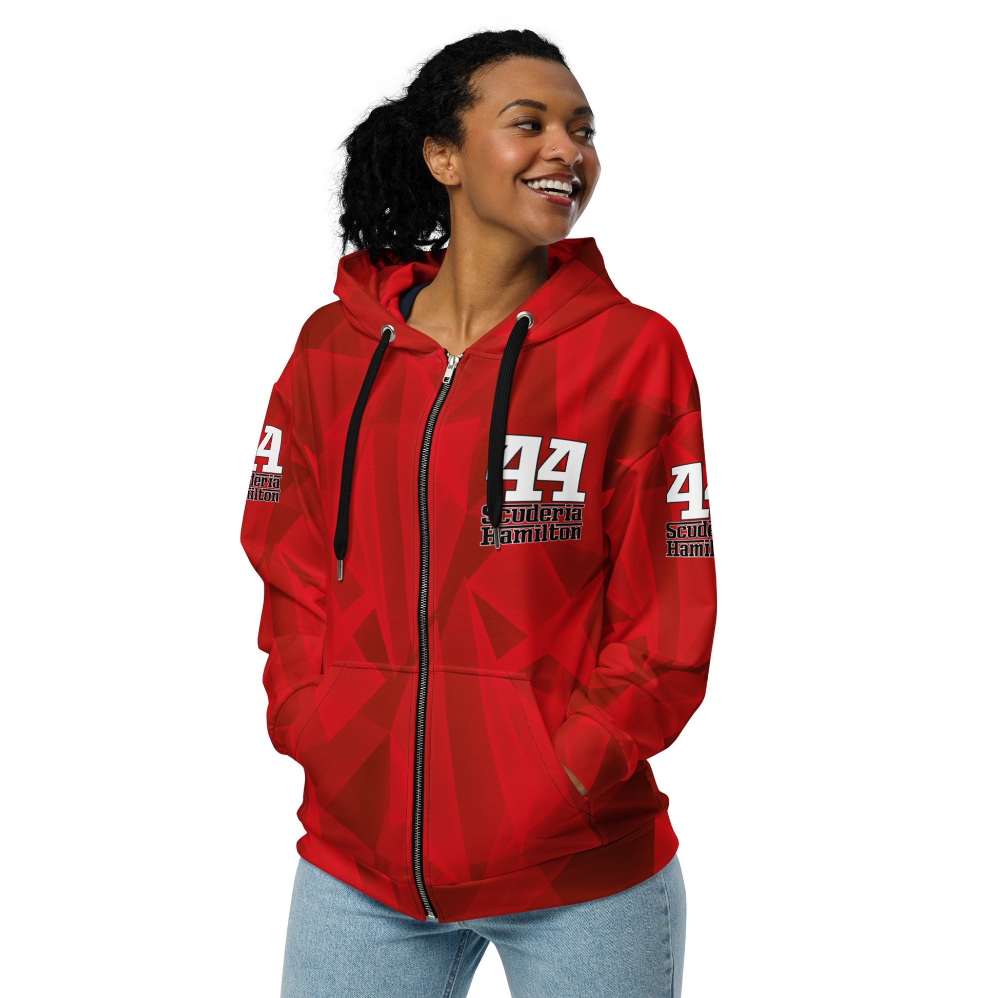 Lewis Hamilton Scuderia 44 Formula Racing Zipped Hoodie - Unisex - Mooving Merch