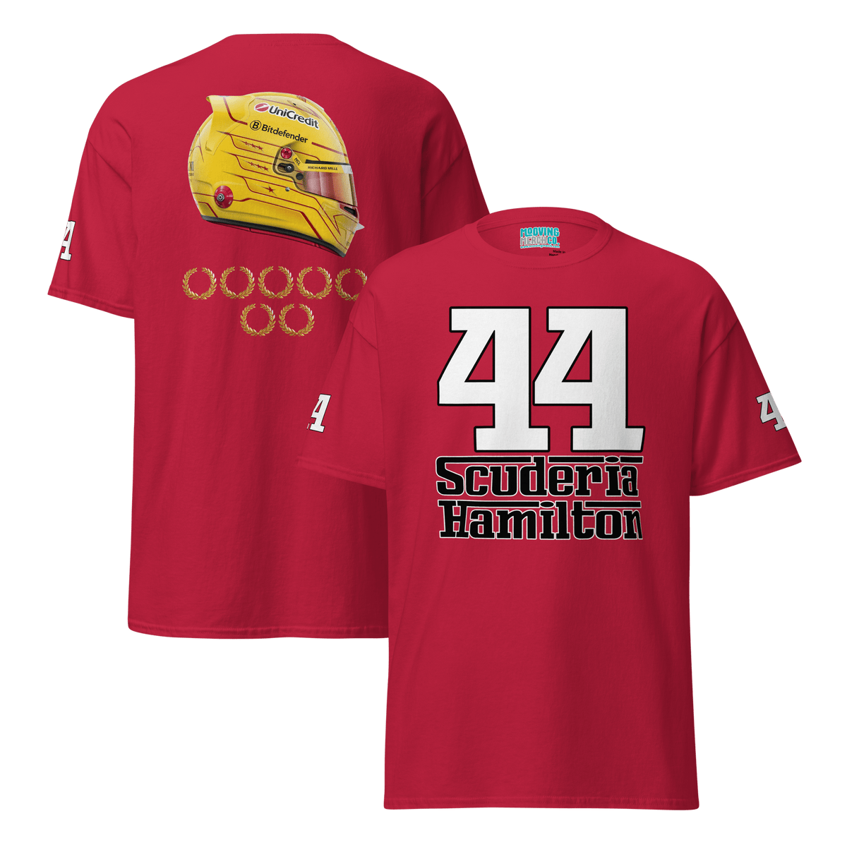 Lewis Hamilton Scuderia 44 7x WDC Celebration T-Shirt Unisex 
