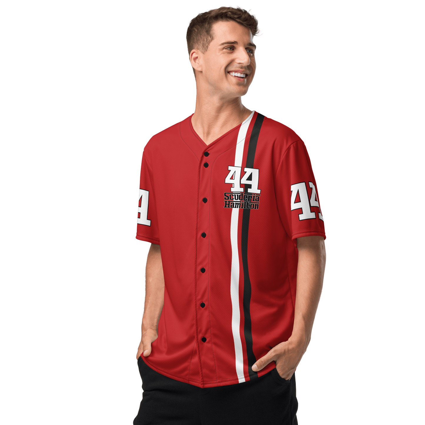 Lewis Hamilton Scuderia 44 Racing Baseball Jersey - Unisex 2XS to 6XL - Mooving Merch