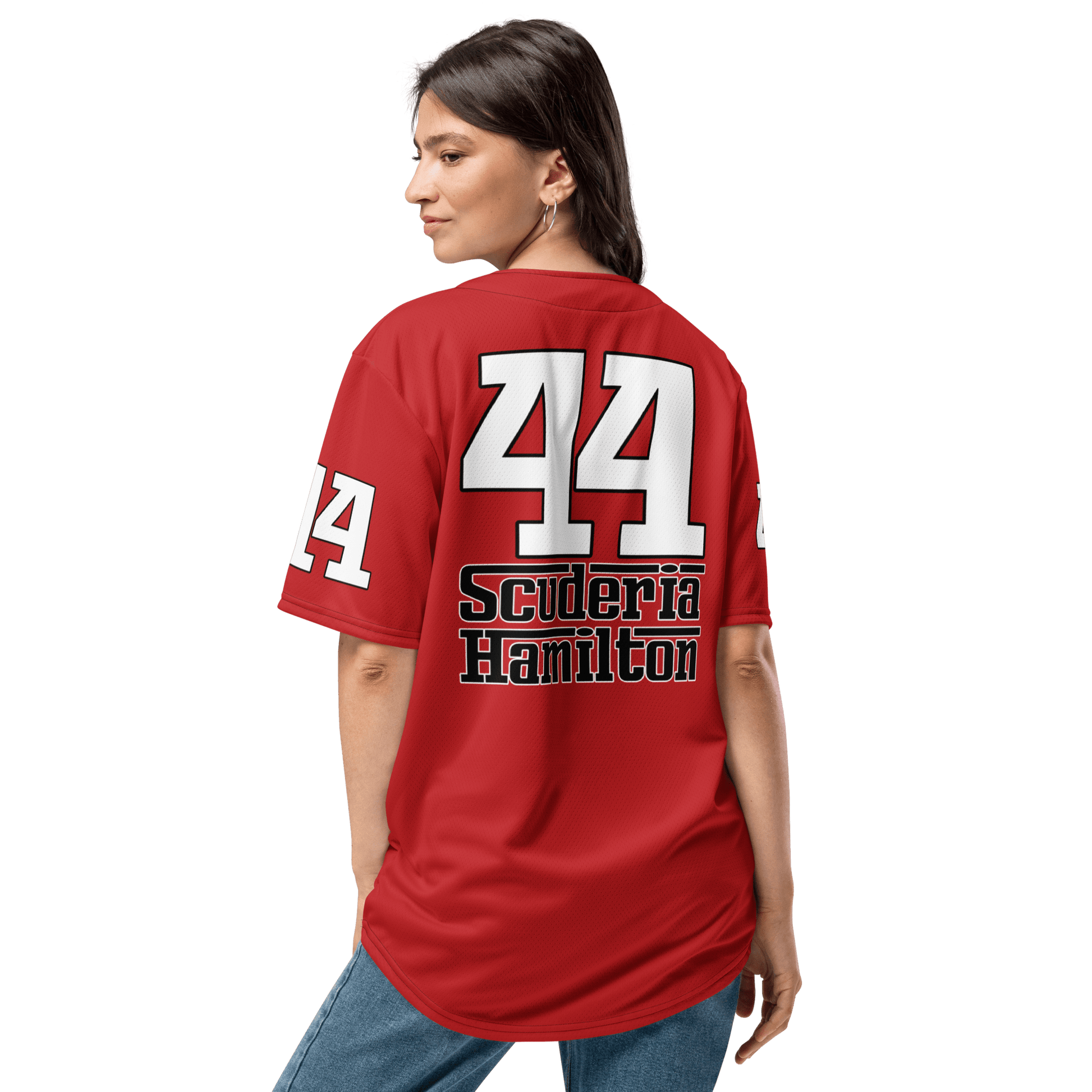 Lewis Hamilton Scuderia 44 Racing Baseball Jersey - Unisex 2XS to 6XL - Mooving Merch