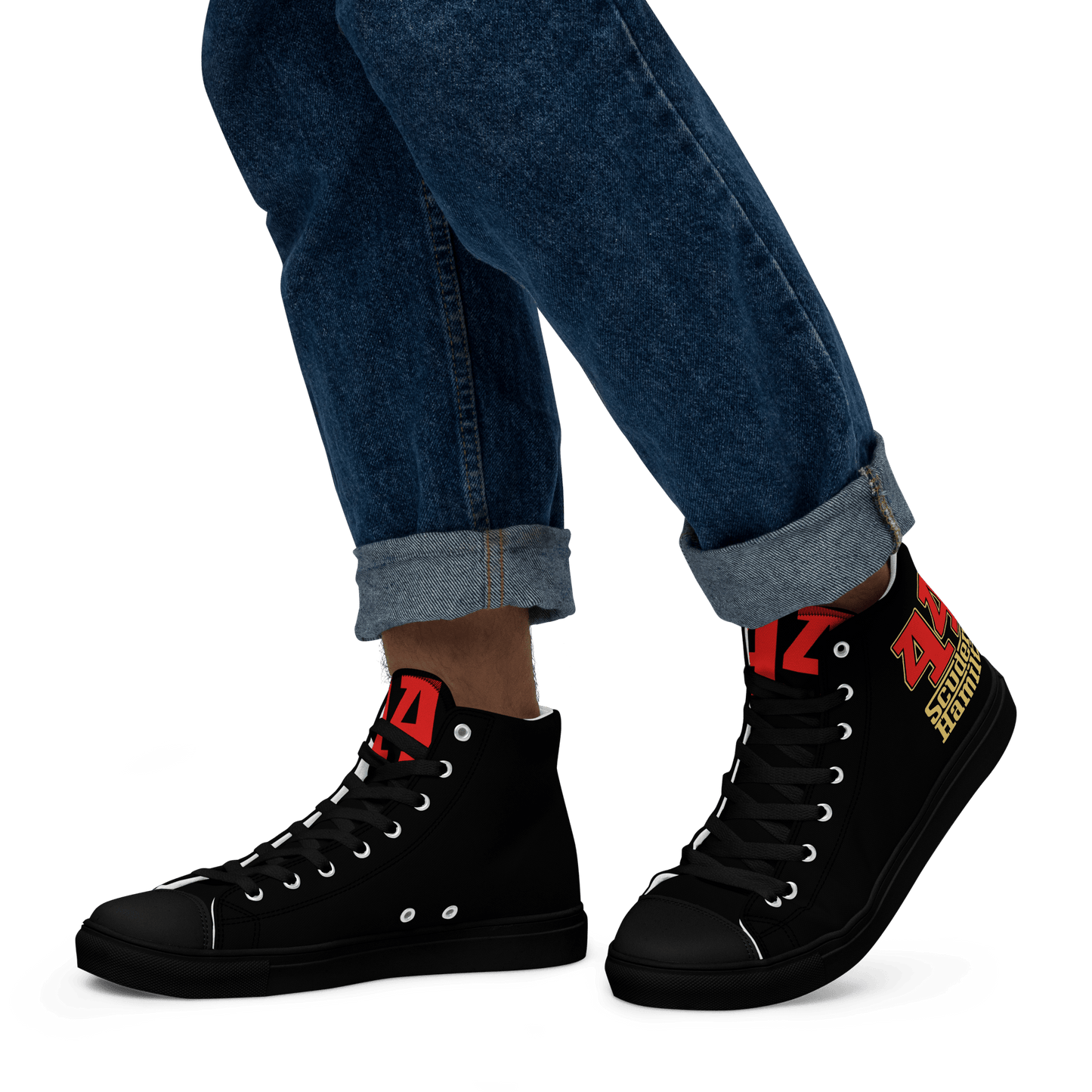 Lewis Hamilton Scuderia 44 Racing High - Top Sneakers - Men's - Mooving Merch