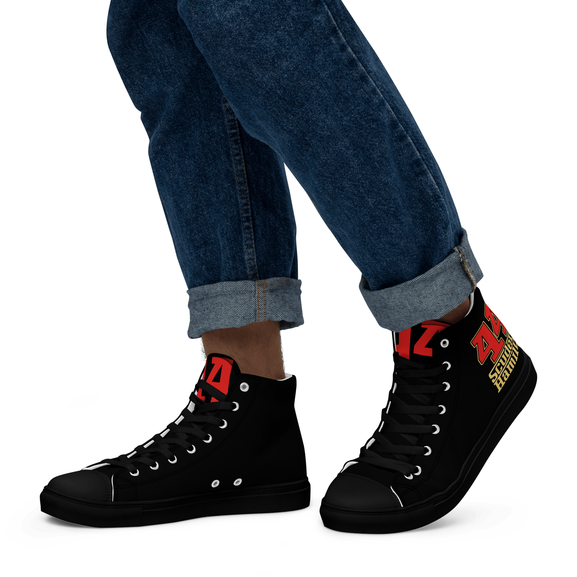 Lewis Hamilton Scuderia 44 Racing High - Top Sneakers - Men's - Mooving Merch