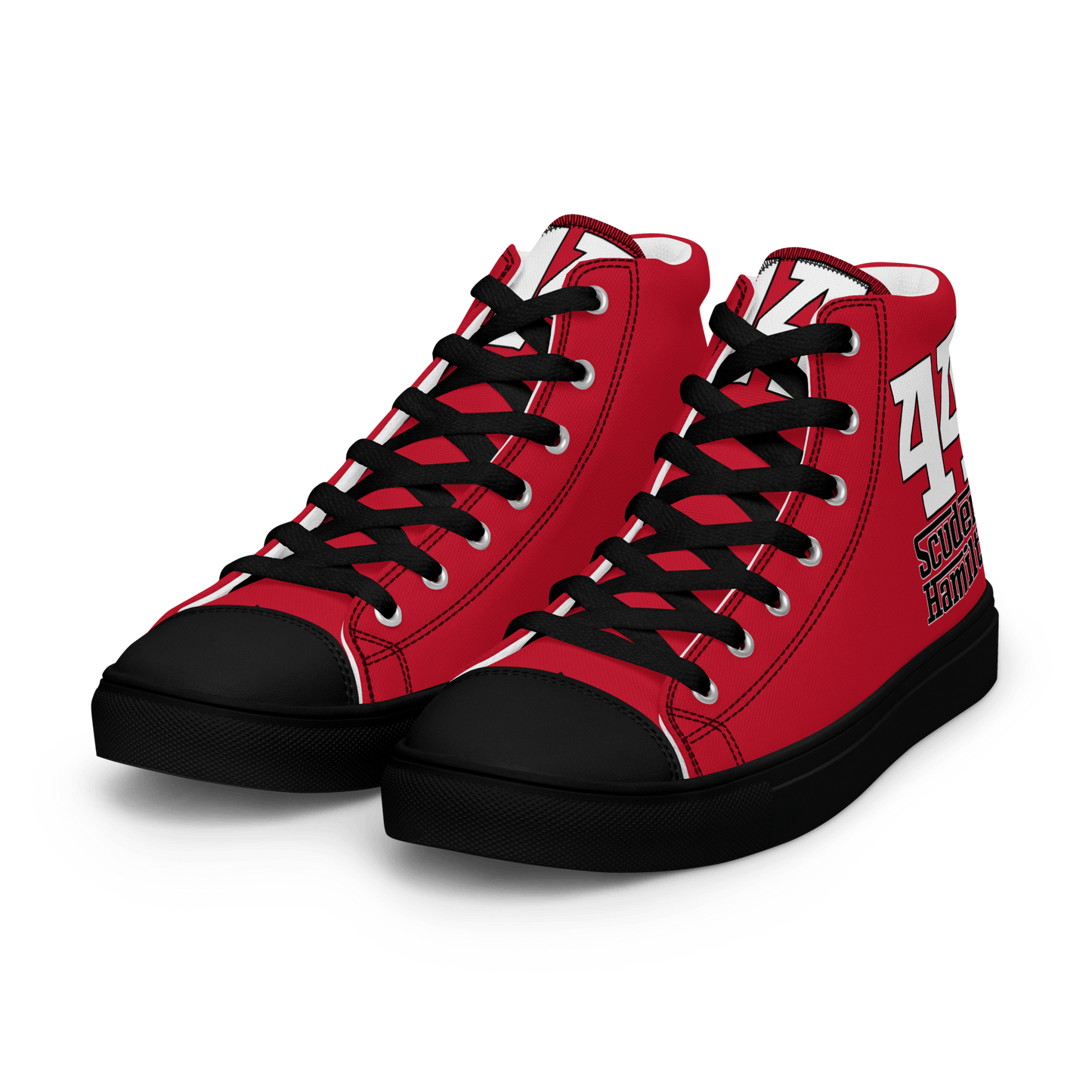 Lewis Hamilton Scuderia 44 Racing High - Top Sneakers - Men's - Mooving Merch