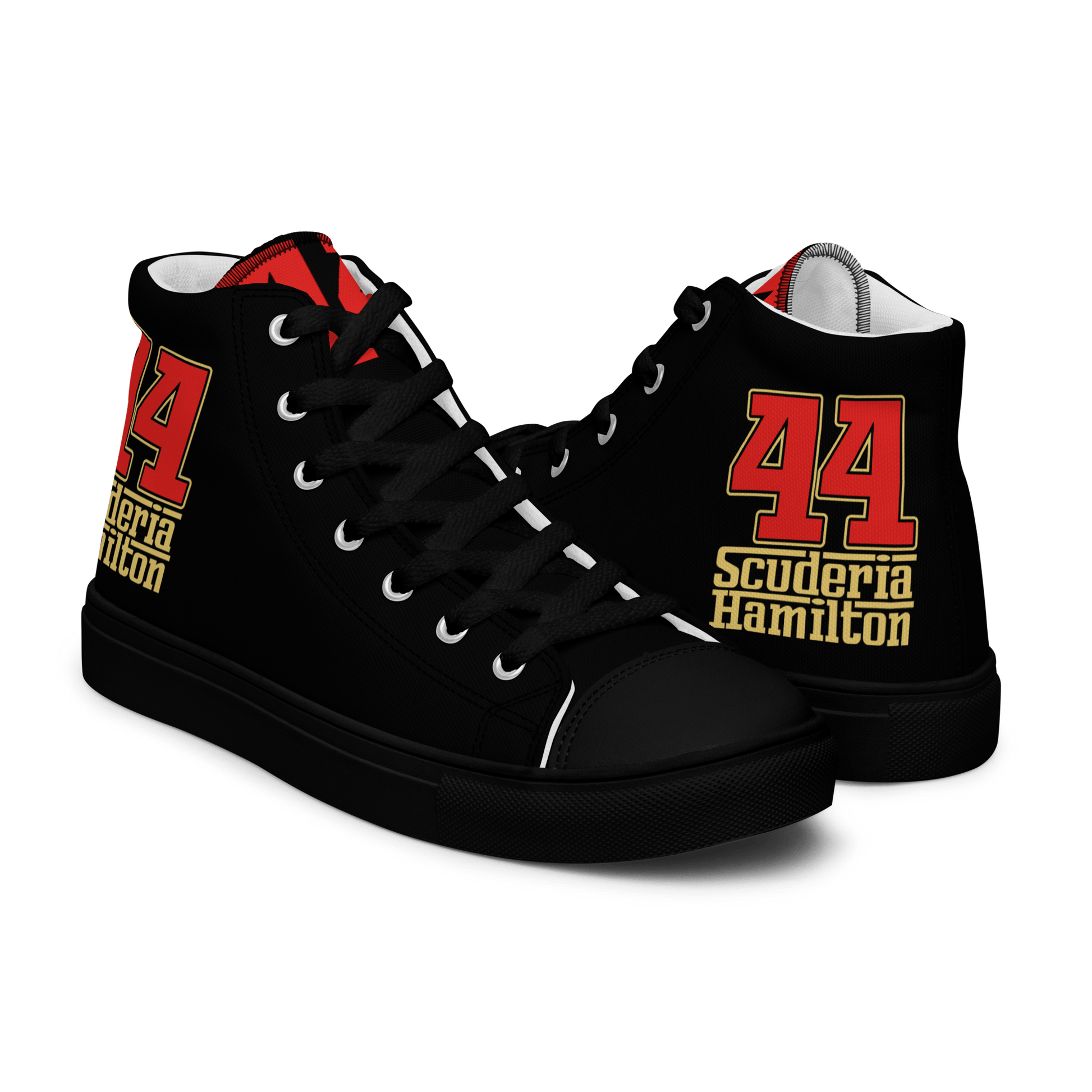 Lewis Hamilton Scuderia 44 Racing High - Top Sneakers - Men's - Mooving Merch