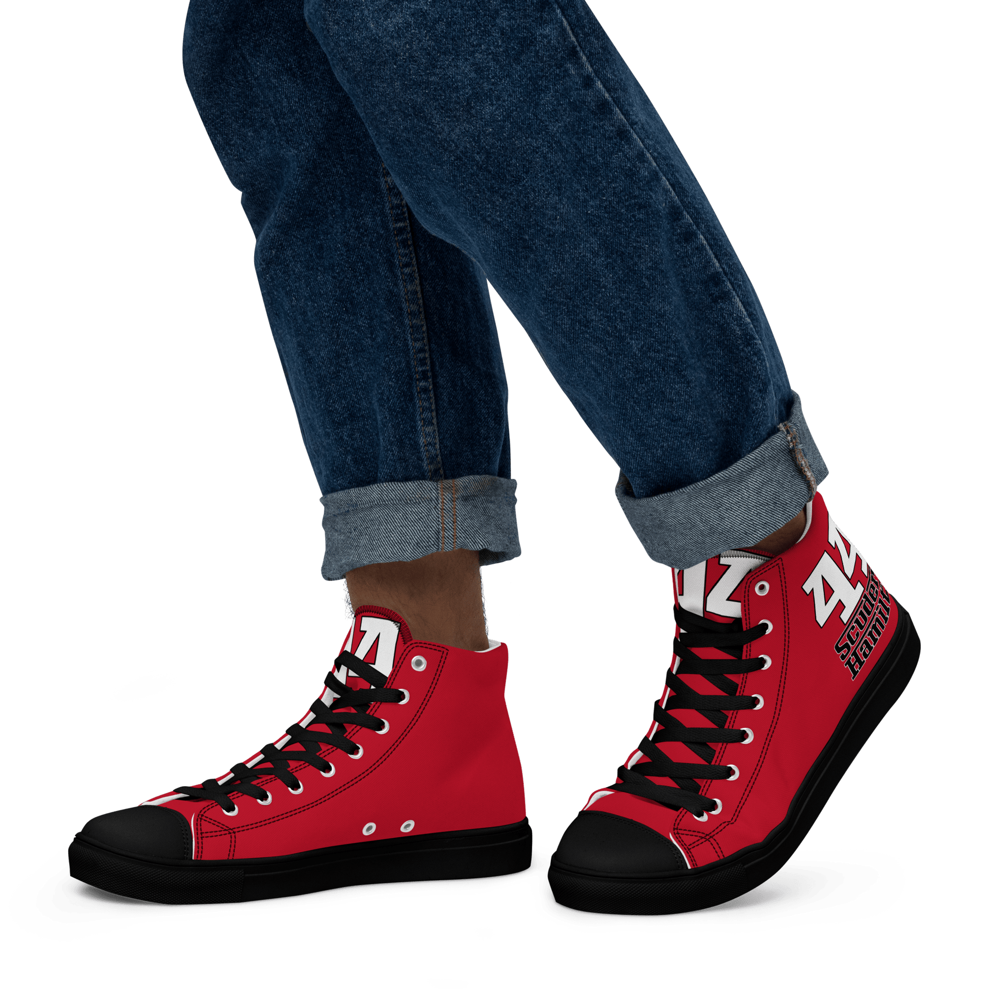 Lewis Hamilton Scuderia 44 Racing High - Top Sneakers - Men's - Mooving Merch