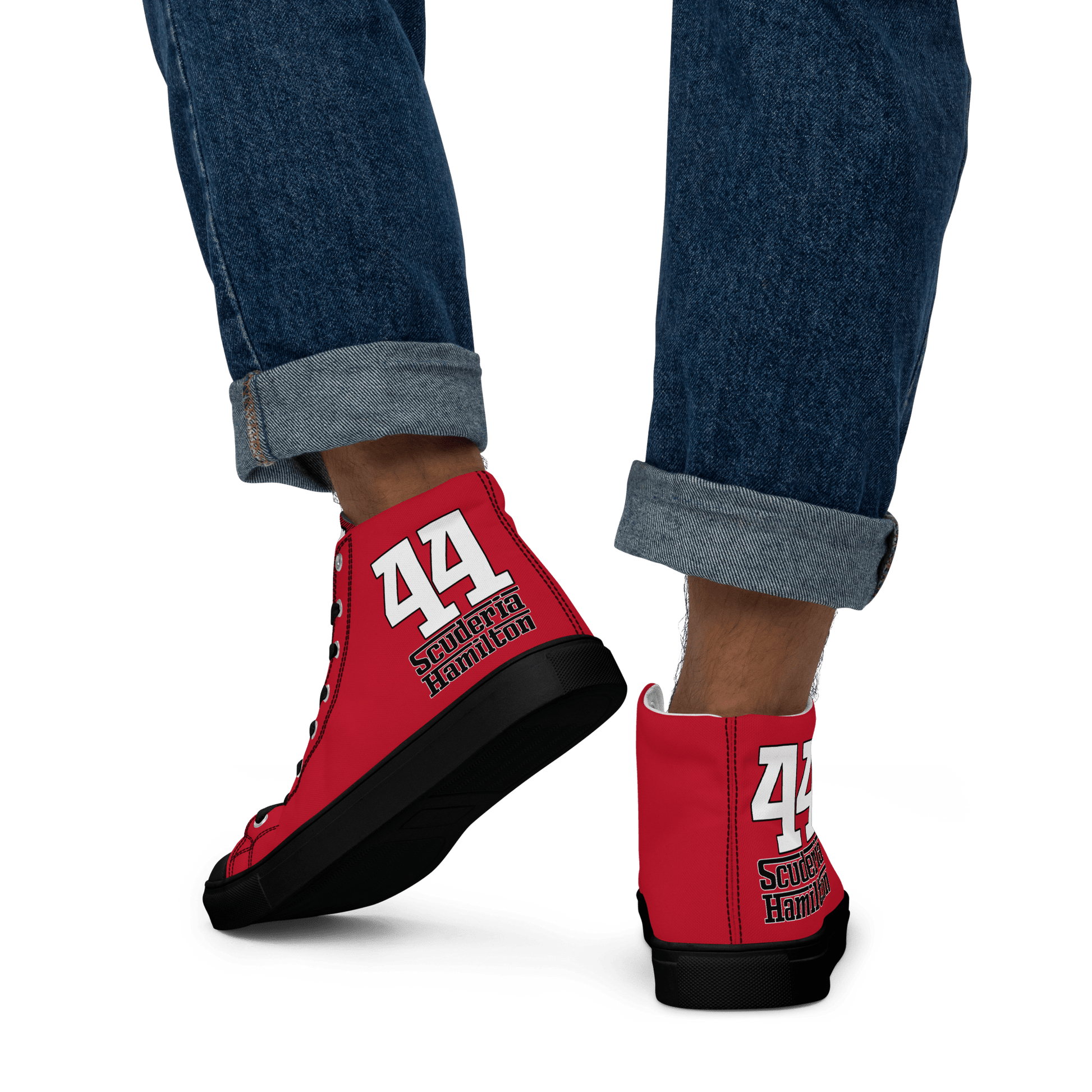 Lewis Hamilton Scuderia 44 Racing High - Top Sneakers - Men's - Mooving Merch