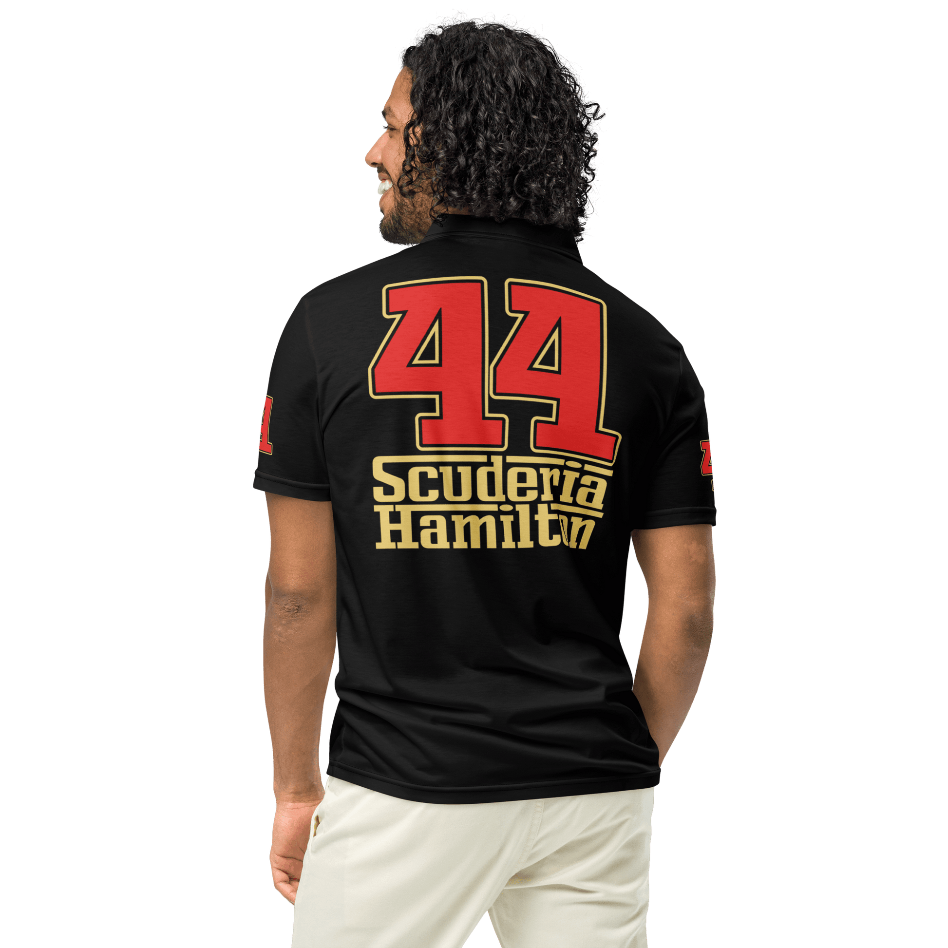 Lewis Hamilton Scuderia 44 Racing Polo Shirt - Men's - Mooving Merch