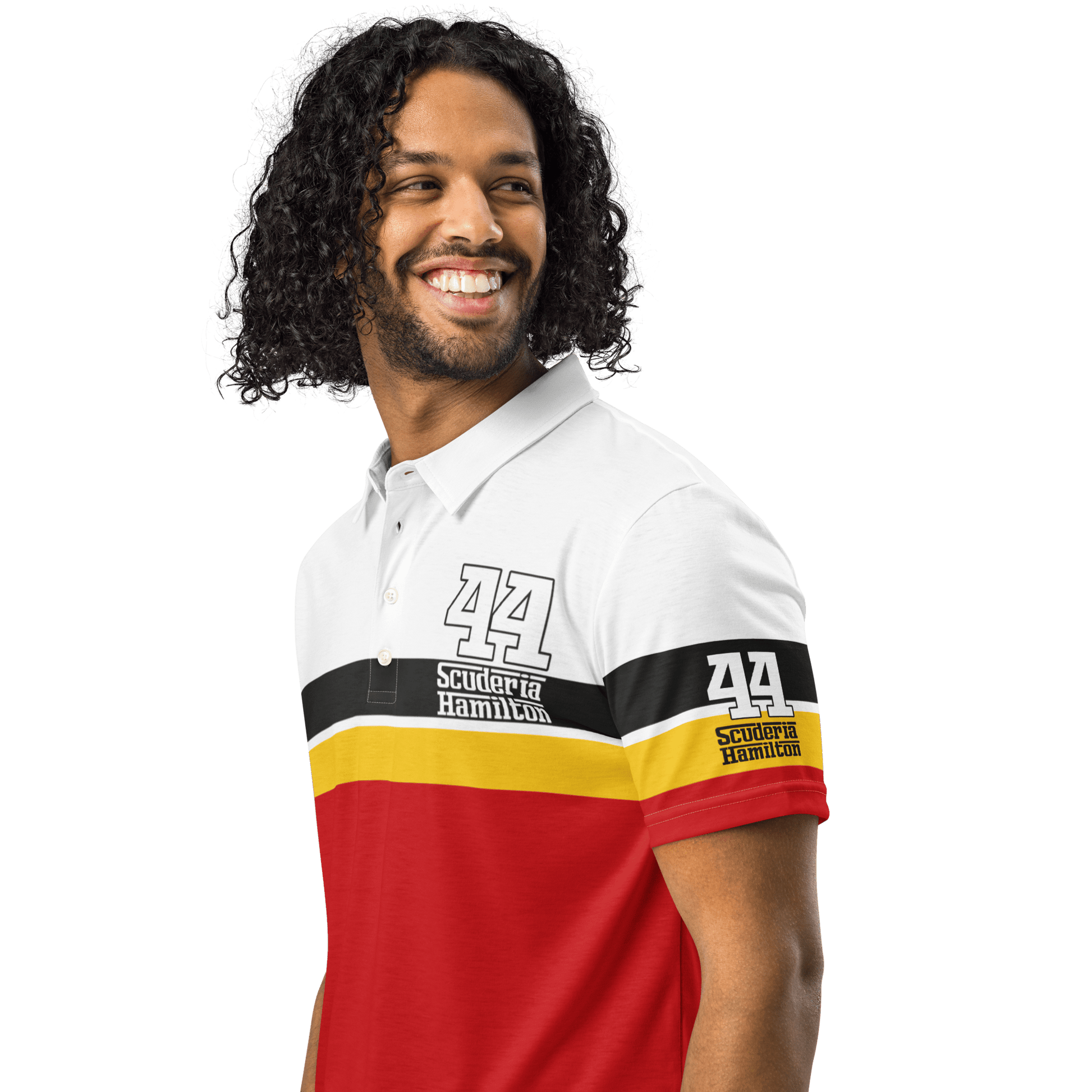 Lewis Hamilton Scuderia 44 Racing Polo Shirt - Men's XS - 3XL - Mooving Merch
