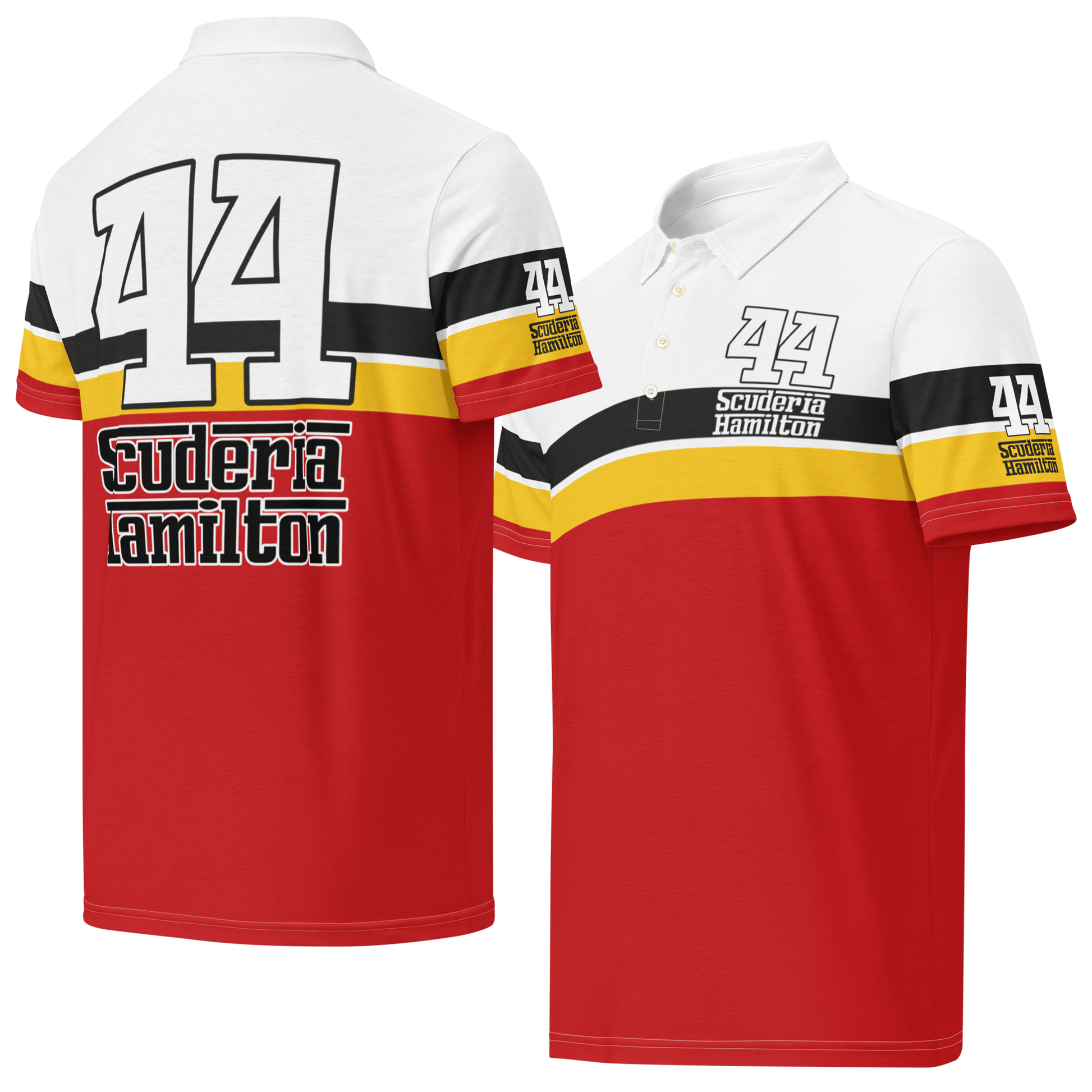 Lewis Hamilton Scuderia 44 Racing Polo Shirt - Men's XS - 3XL - Mooving Merch