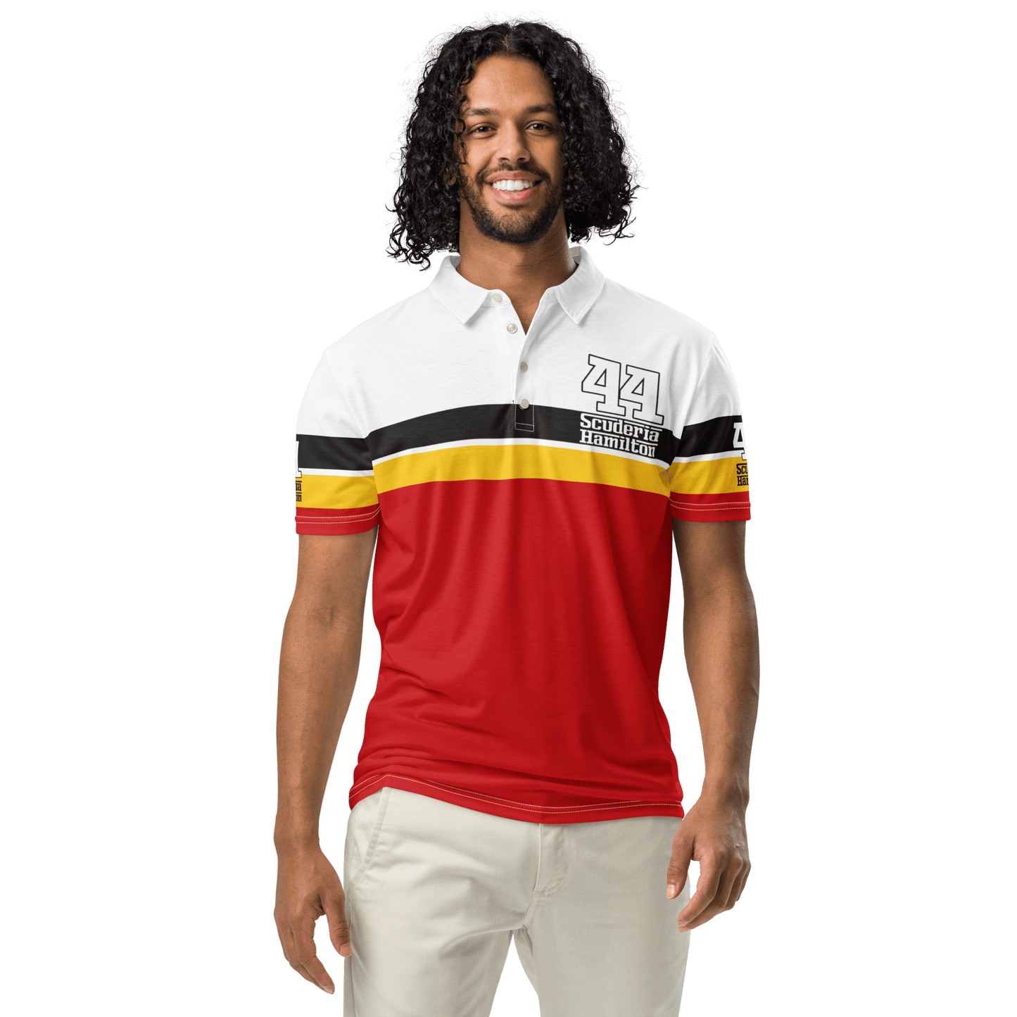 Lewis Hamilton Scuderia 44 Racing Polo Shirt - Men's XS - 3XL - Mooving Merch