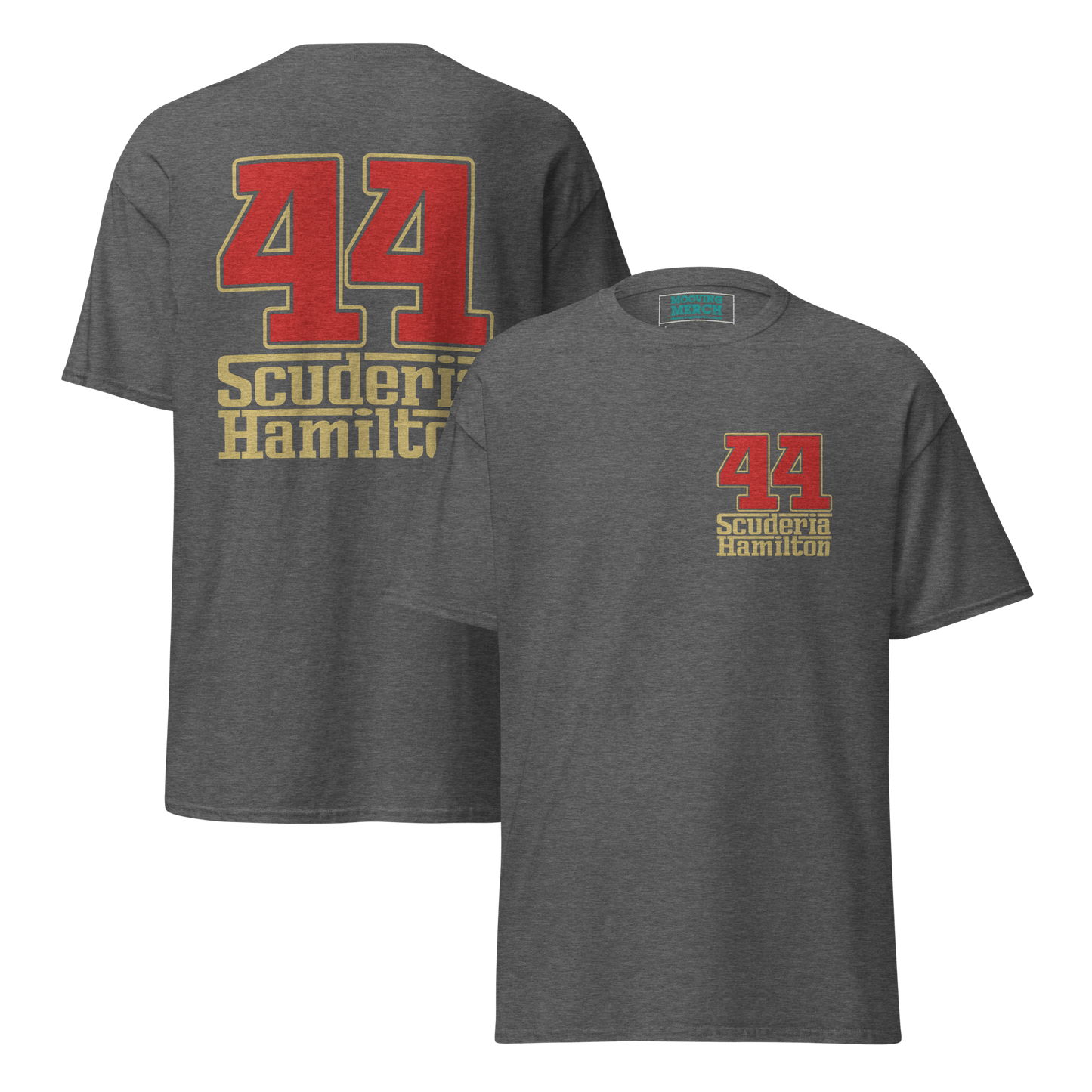 Lewis Hamilton Scuderia 44 Racing T-Shirt - 9 Colours - S to 5XL - Mooving Merch