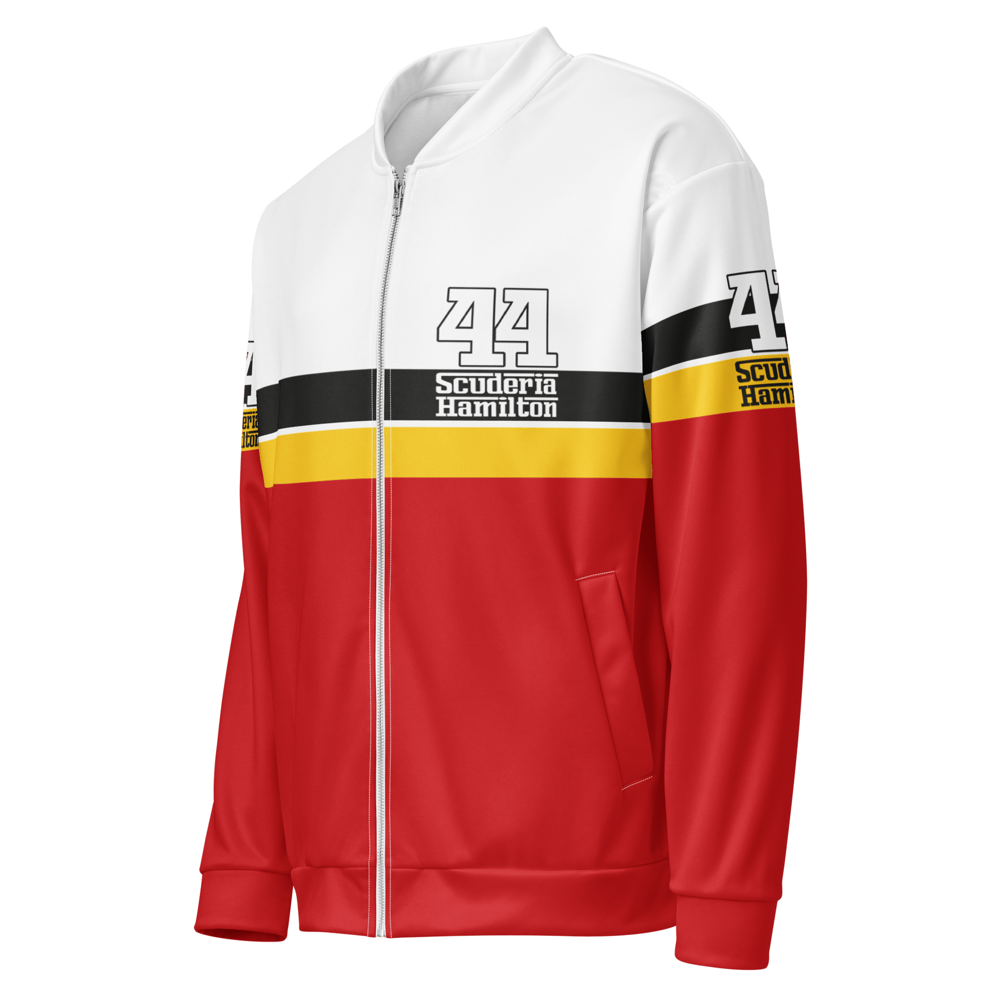 Lewis Hamilton Scuderia 44 Racing Team Bomber Jacket - Unisex - Mooving Merch