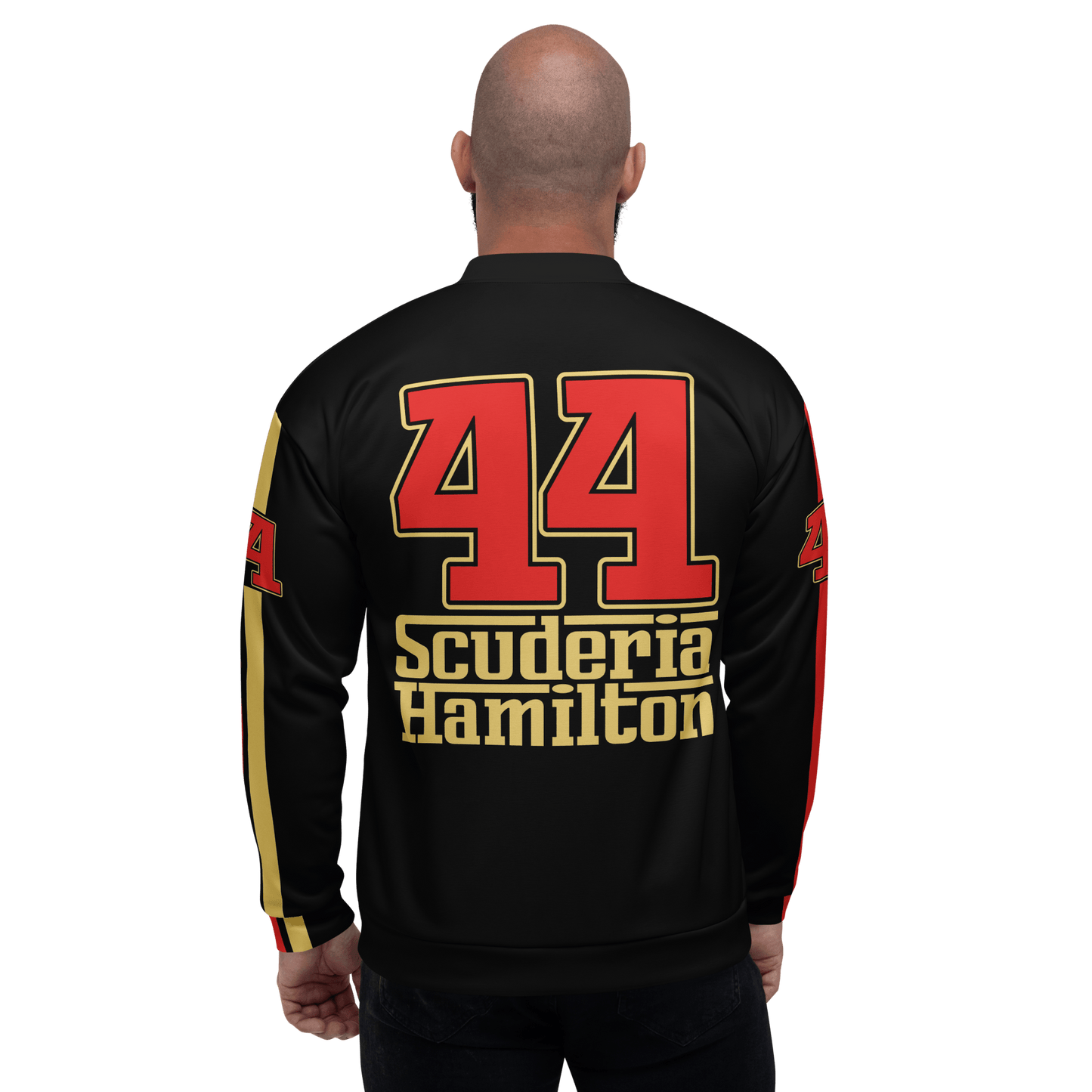 Lewis Hamilton Scuderia 44 Racing Team Bomber Jacket - Unisex - Mooving Merch