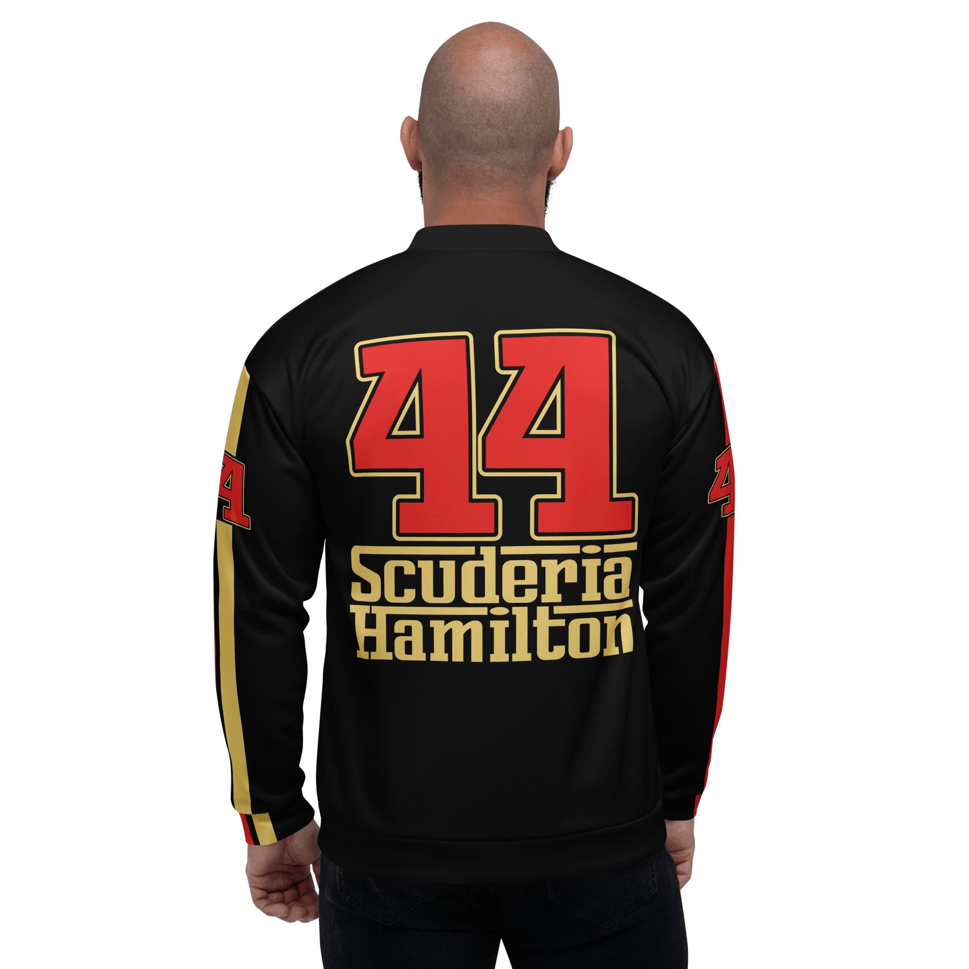 Lewis Hamilton Scuderia 44 Racing Team Bomber Jacket - Unisex - Mooving Merch