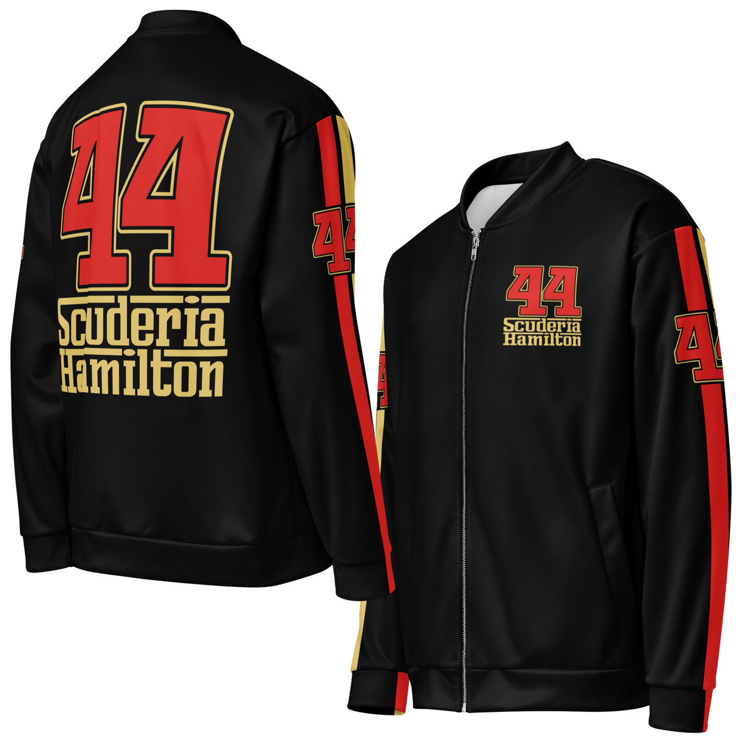 Lewis Hamilton Scuderia 44 Racing Team Bomber Jacket - Unisex - Mooving Merch