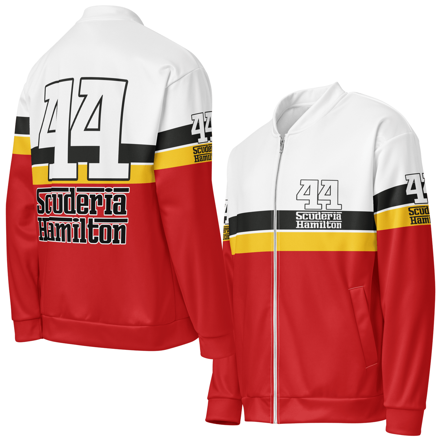 Lewis Hamilton Scuderia 44 Racing Team Bomber Jacket - Unisex - Mooving Merch