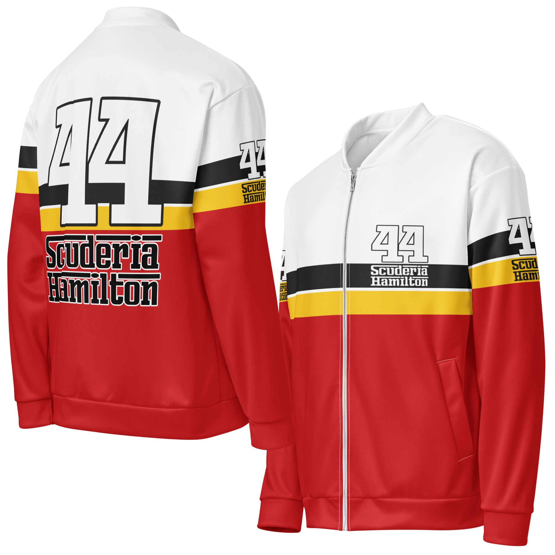 Lewis Hamilton Scuderia 44 Racing Team Bomber Jacket - Unisex - Mooving Merch