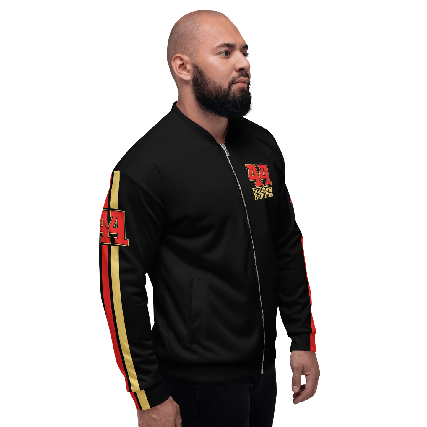 Lewis Hamilton Scuderia 44 Racing Team Bomber Jacket - Unisex - Mooving Merch