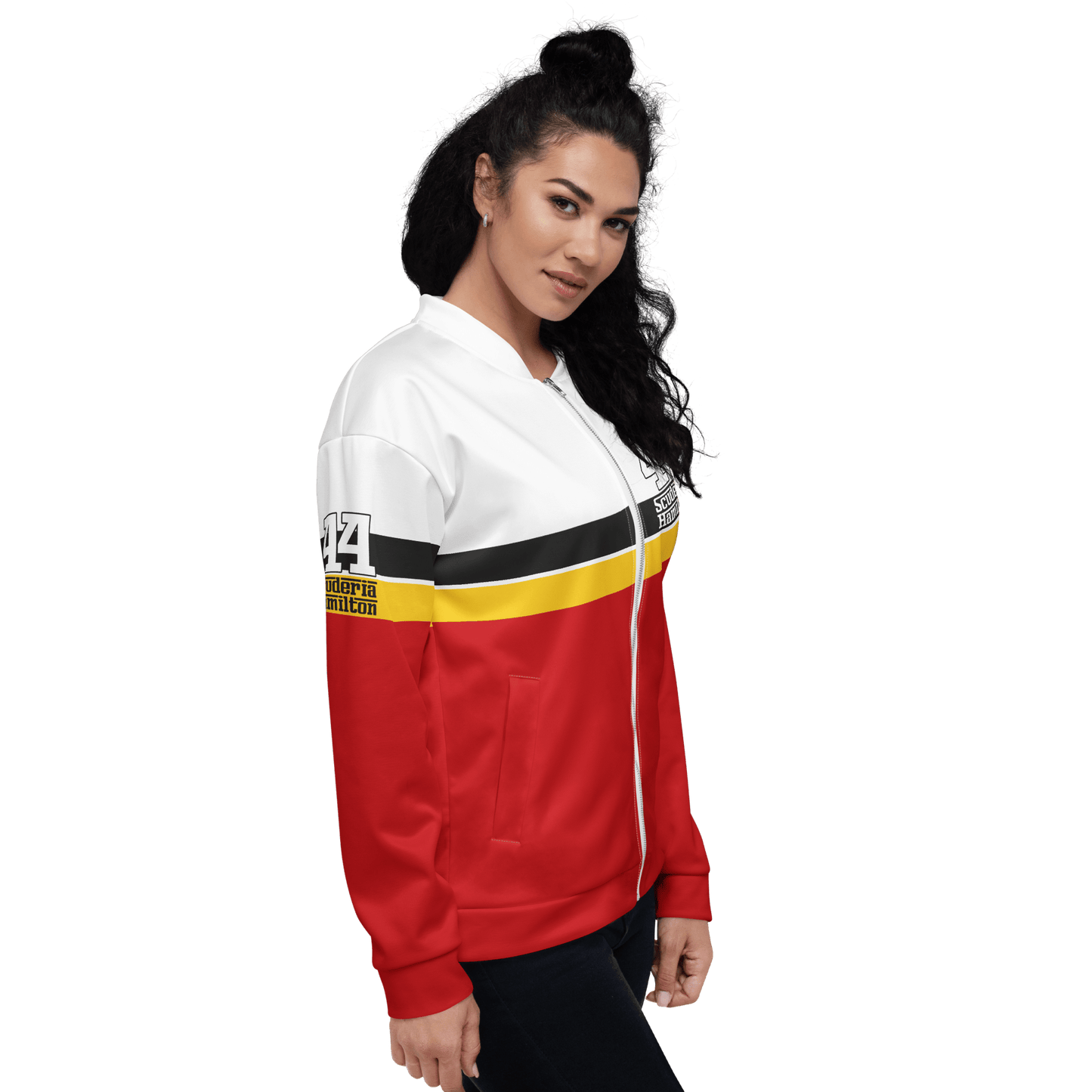 Lewis Hamilton Scuderia 44 Racing Team Bomber Jacket - Unisex - Mooving Merch