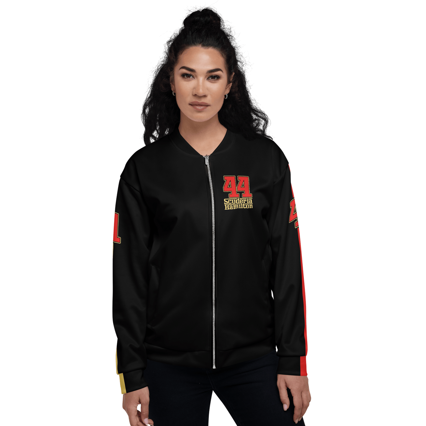 Lewis Hamilton Scuderia 44 Racing Team Bomber Jacket - Unisex - Mooving Merch
