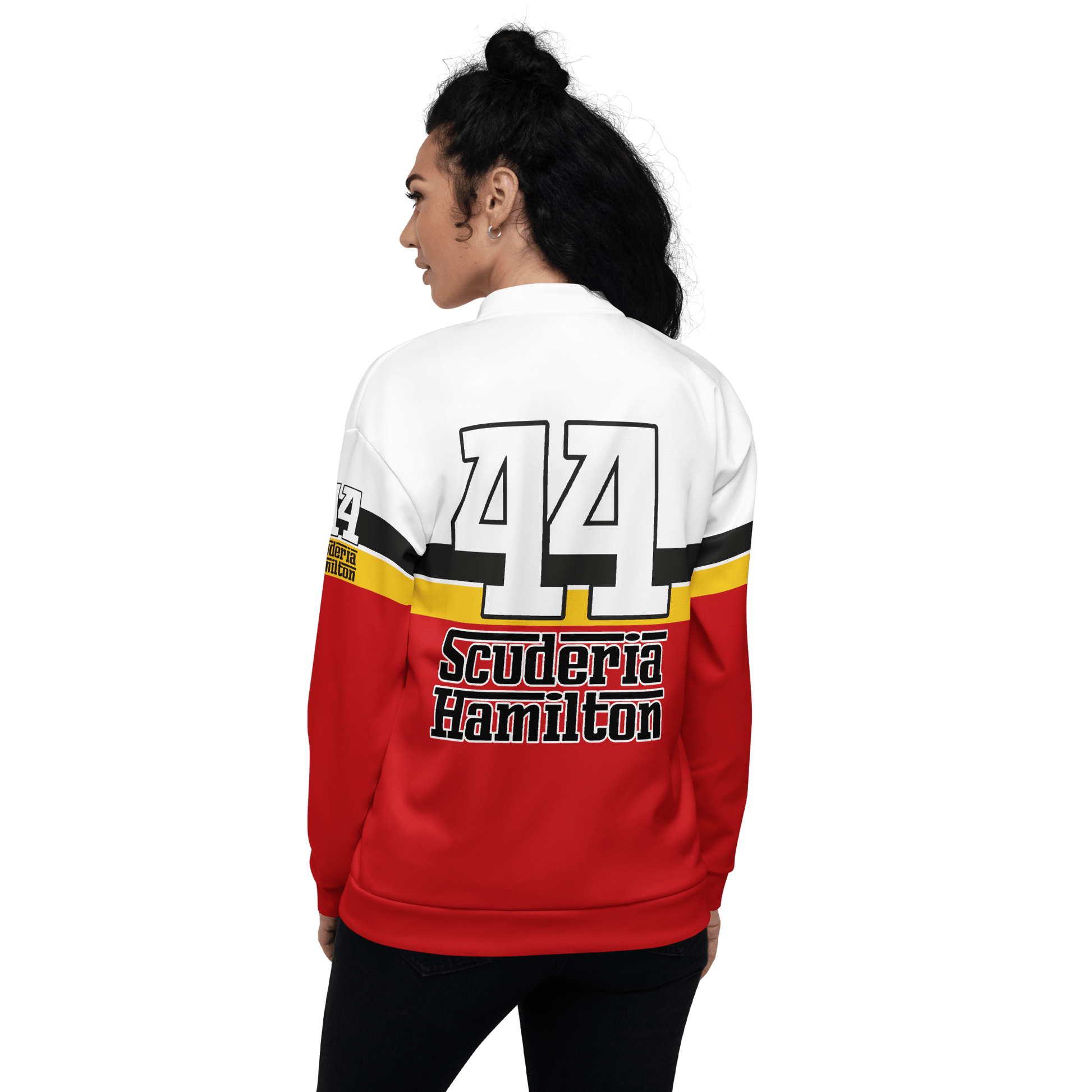 Lewis Hamilton Scuderia 44 Racing Team Bomber Jacket - Unisex - Mooving Merch