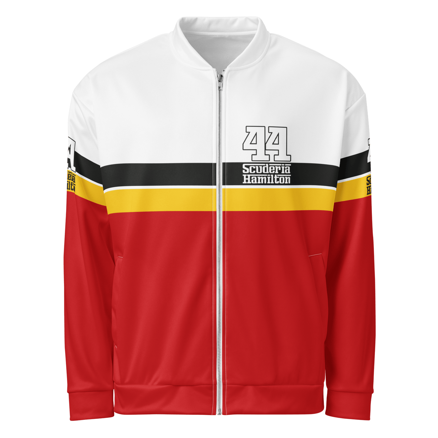 Lewis Hamilton Scuderia 44 Racing Team Bomber Jacket - Unisex - Mooving Merch