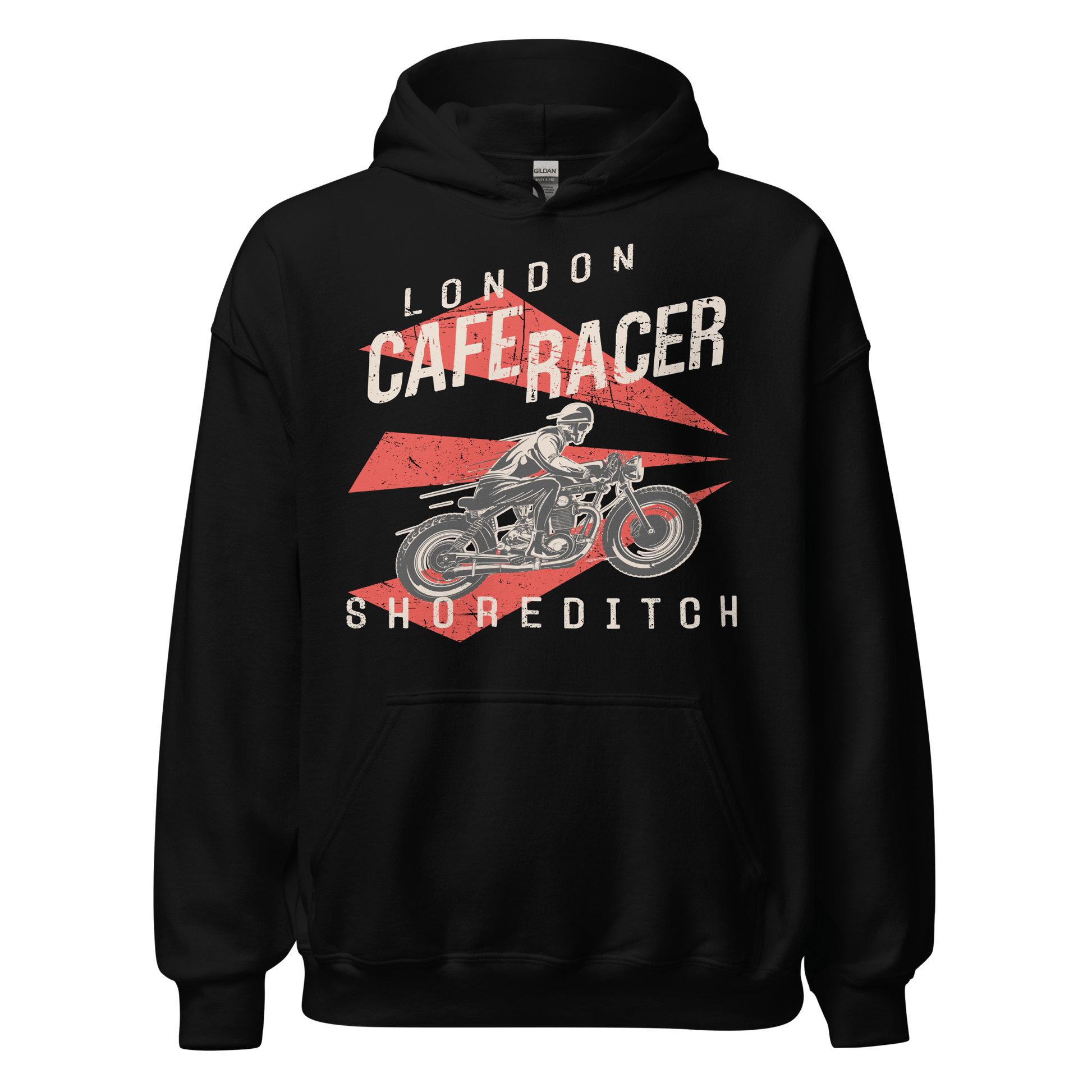 London Cafe Racer Motorcycle Hoodie - 9 Colours - S to 5XL - Mooving Merch