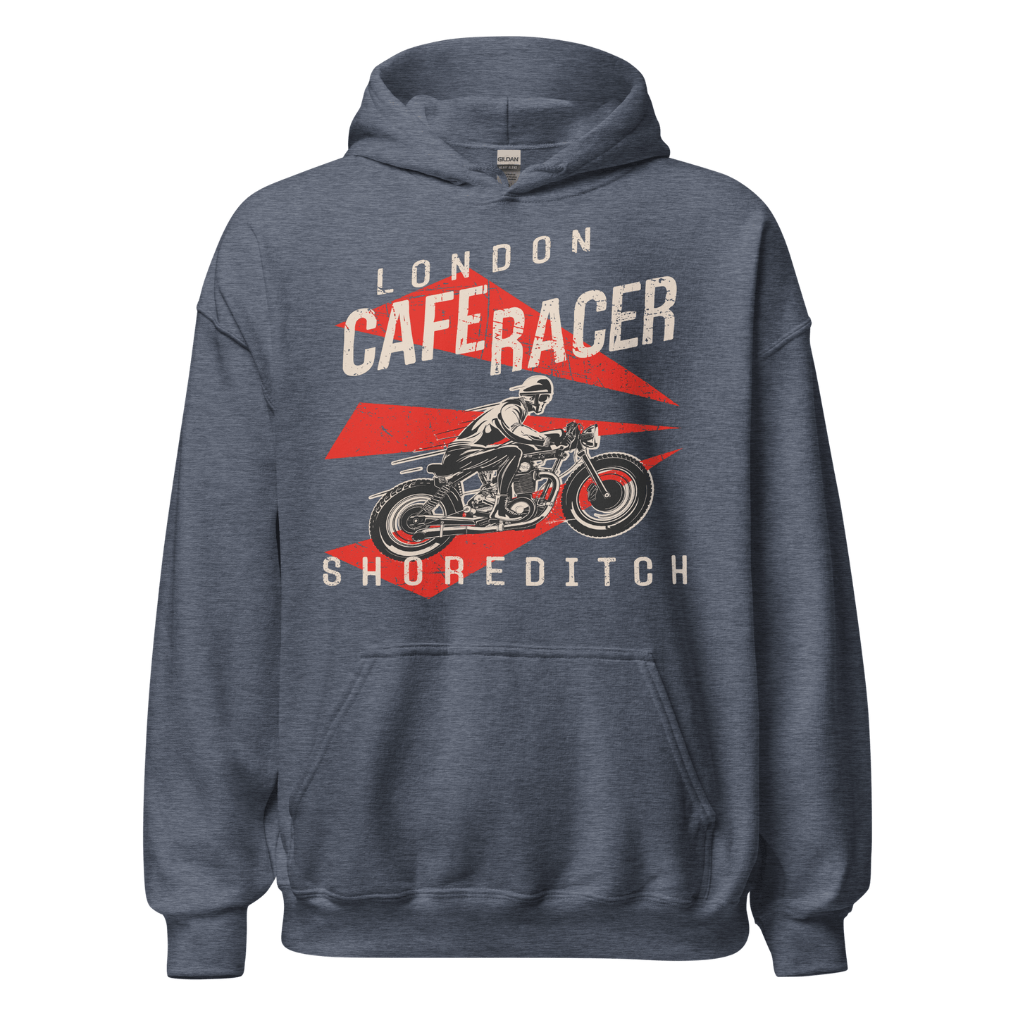 London Cafe Racer Motorcycle Hoodie - 9 Colours - S to 5XL - Mooving Merch