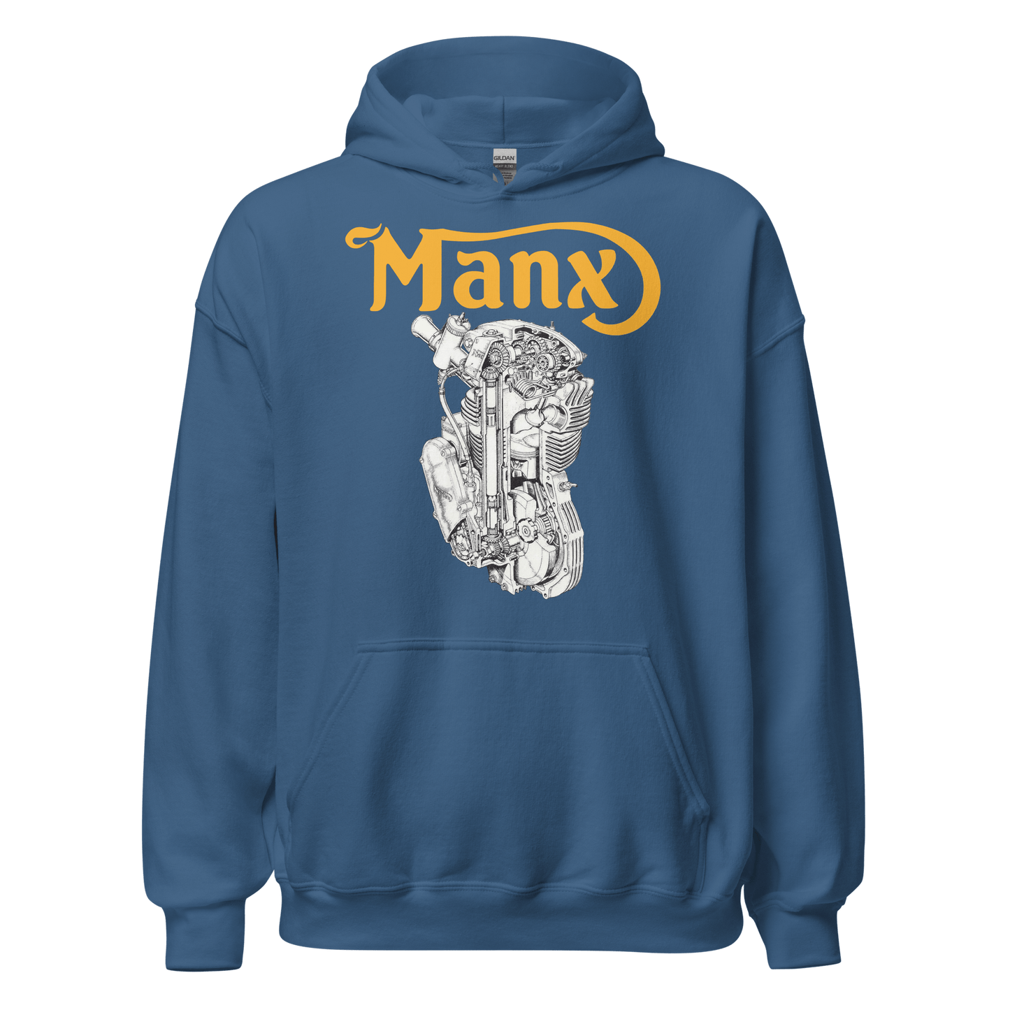 Manx Norton Engine Diagram Hoodie - 10 Colors - Unisex - Mooving Merch