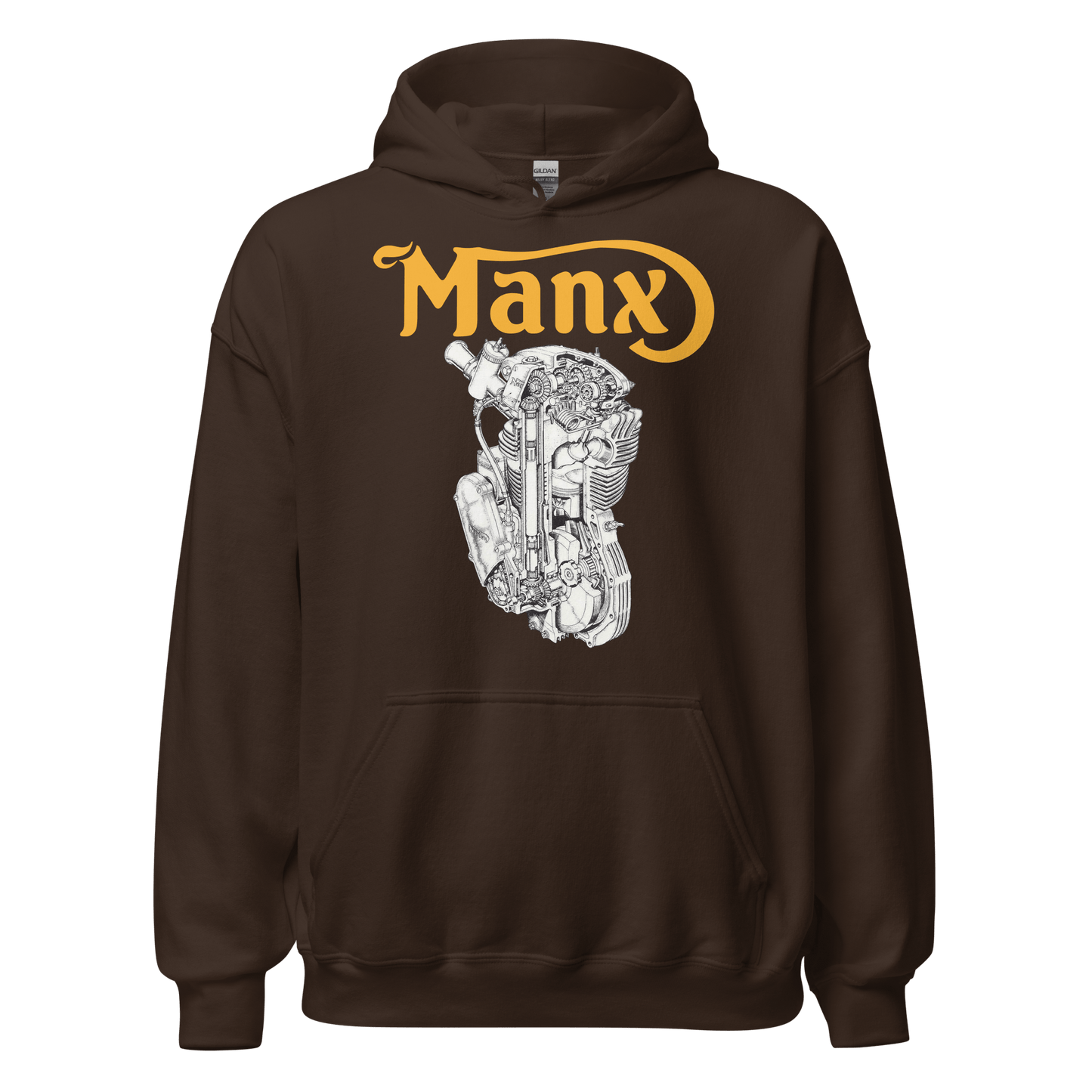 Manx Norton Engine Diagram Hoodie - 10 Colors - Unisex - Mooving Merch