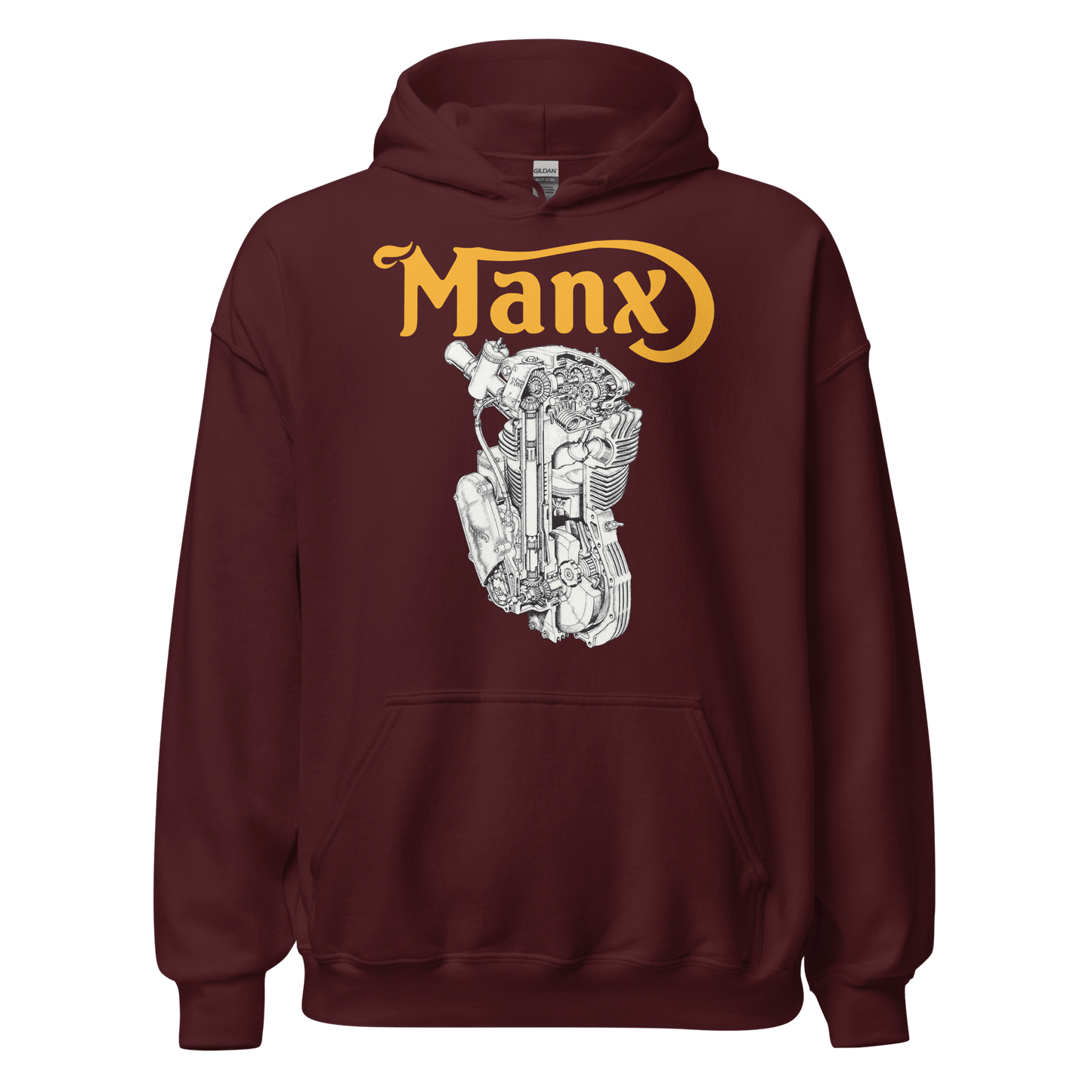 Manx Norton Engine Diagram Hoodie - 10 Colors - Unisex - Mooving Merch