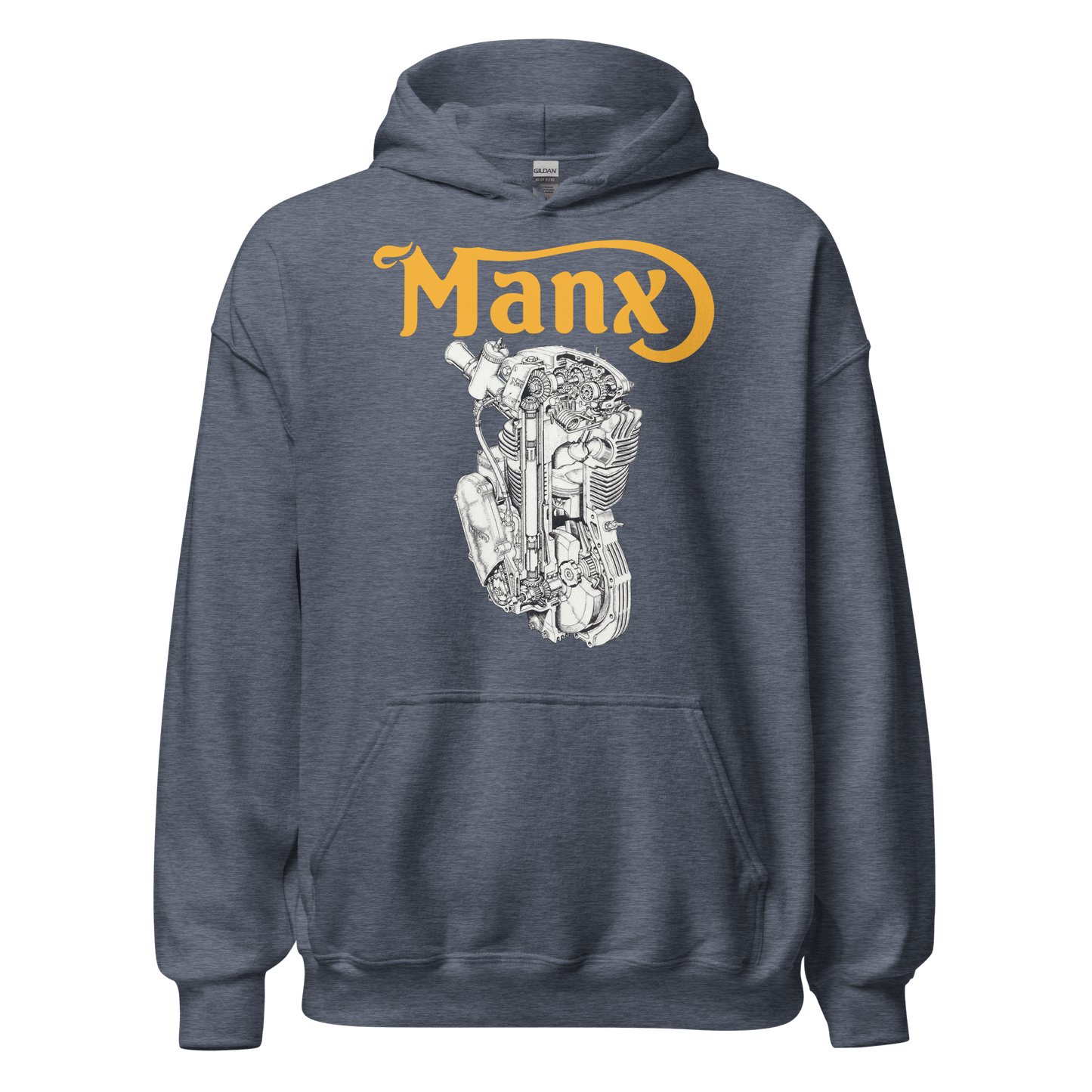 Manx Norton Engine Diagram Hoodie - 10 Colors - Unisex - Mooving Merch