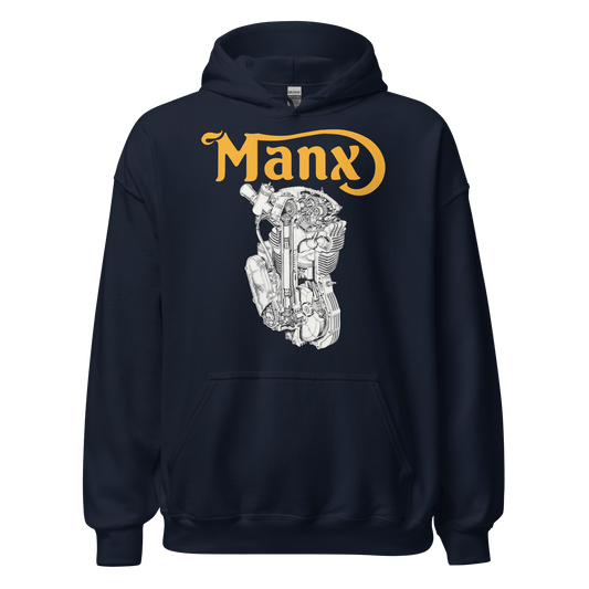 Manx Norton Engine Diagram Hoodie - 10 Colors - Unisex - Mooving Merch