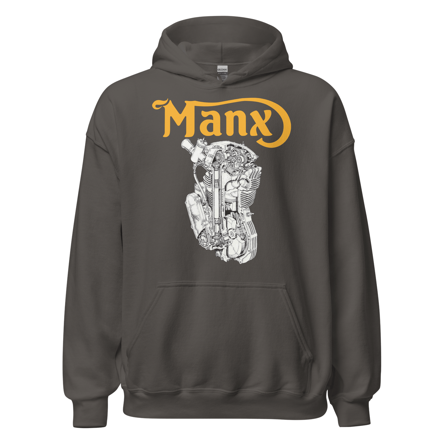 Manx Norton Engine Diagram Hoodie - 10 Colors - Unisex - Mooving Merch