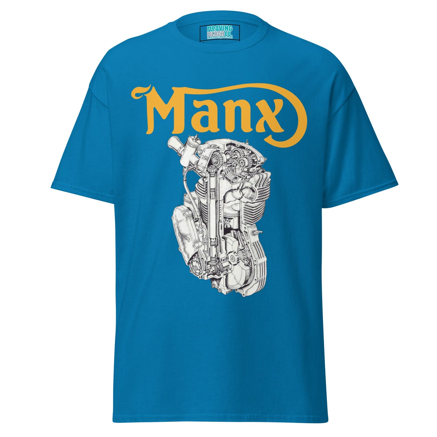 Manx Norton Engine Diagram T-Shirt - 12 Colors - Unisex - Mooving Merch