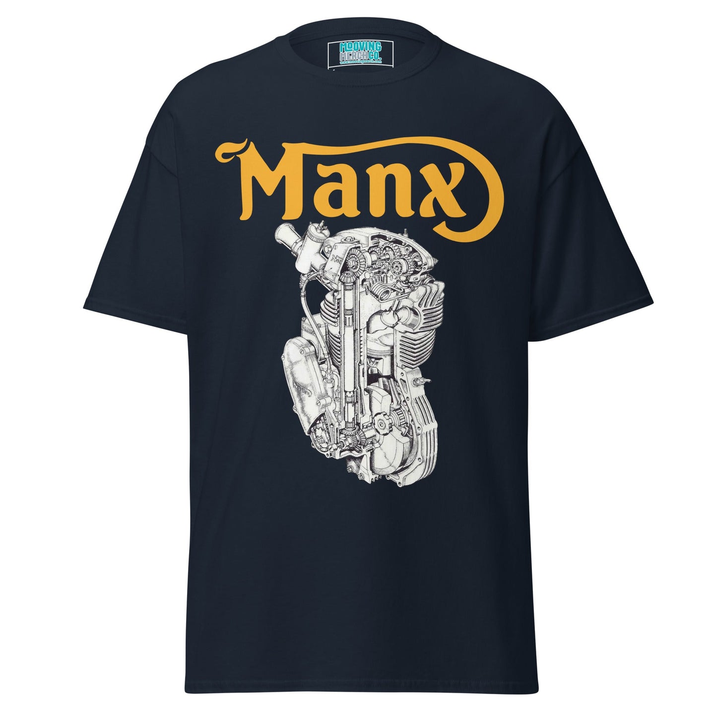 Manx Norton Engine Diagram T-Shirt - 12 Colors - Unisex - Mooving Merch