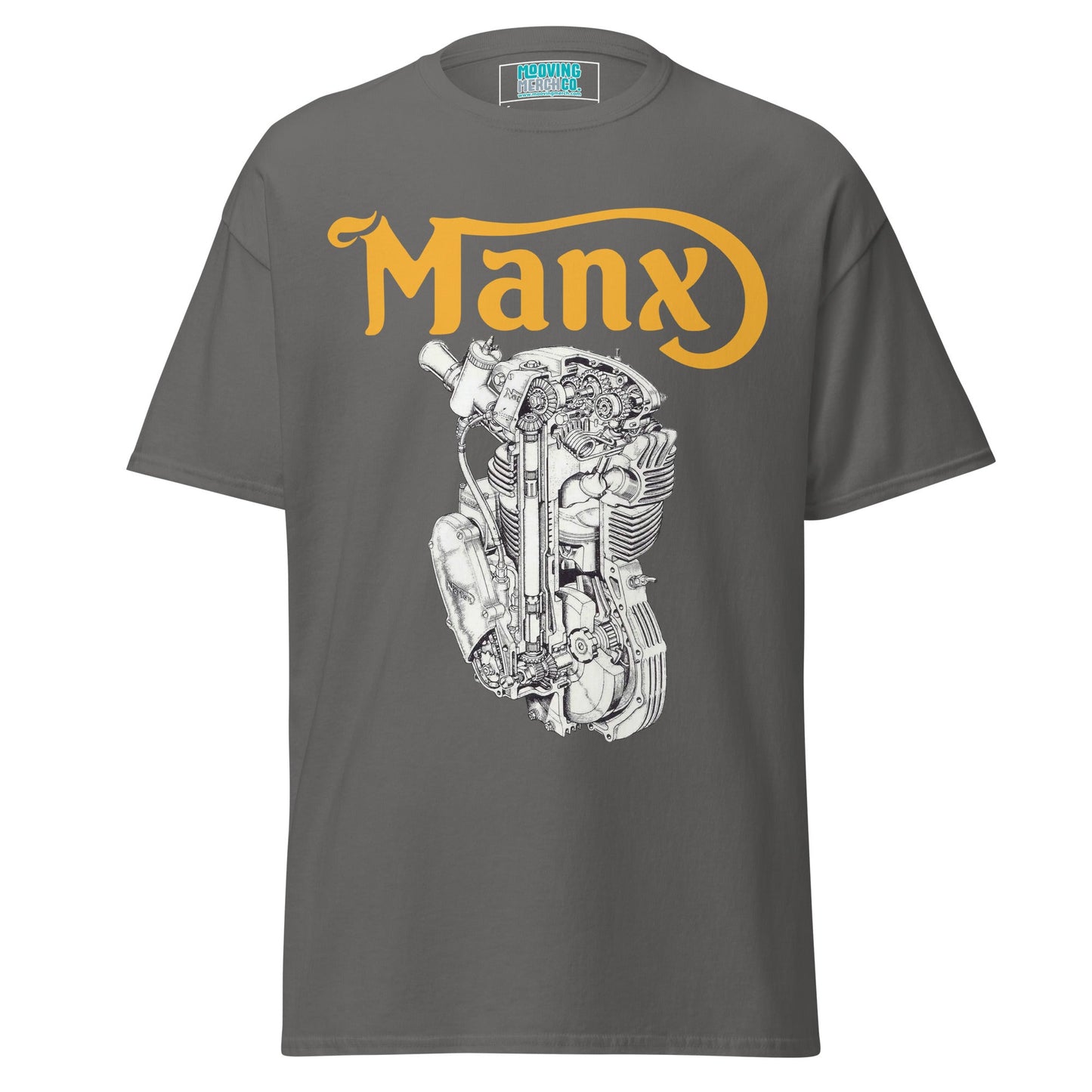 Manx Norton Engine Diagram T-Shirt - 12 Colors - Unisex - Mooving Merch