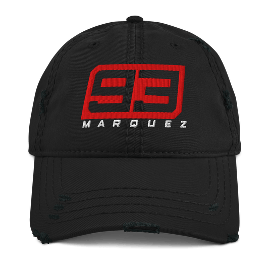 Marc Marquez 93 Distressed Embroidered Baseball Cap - 3 Colors - One Size - Mooving Merch
