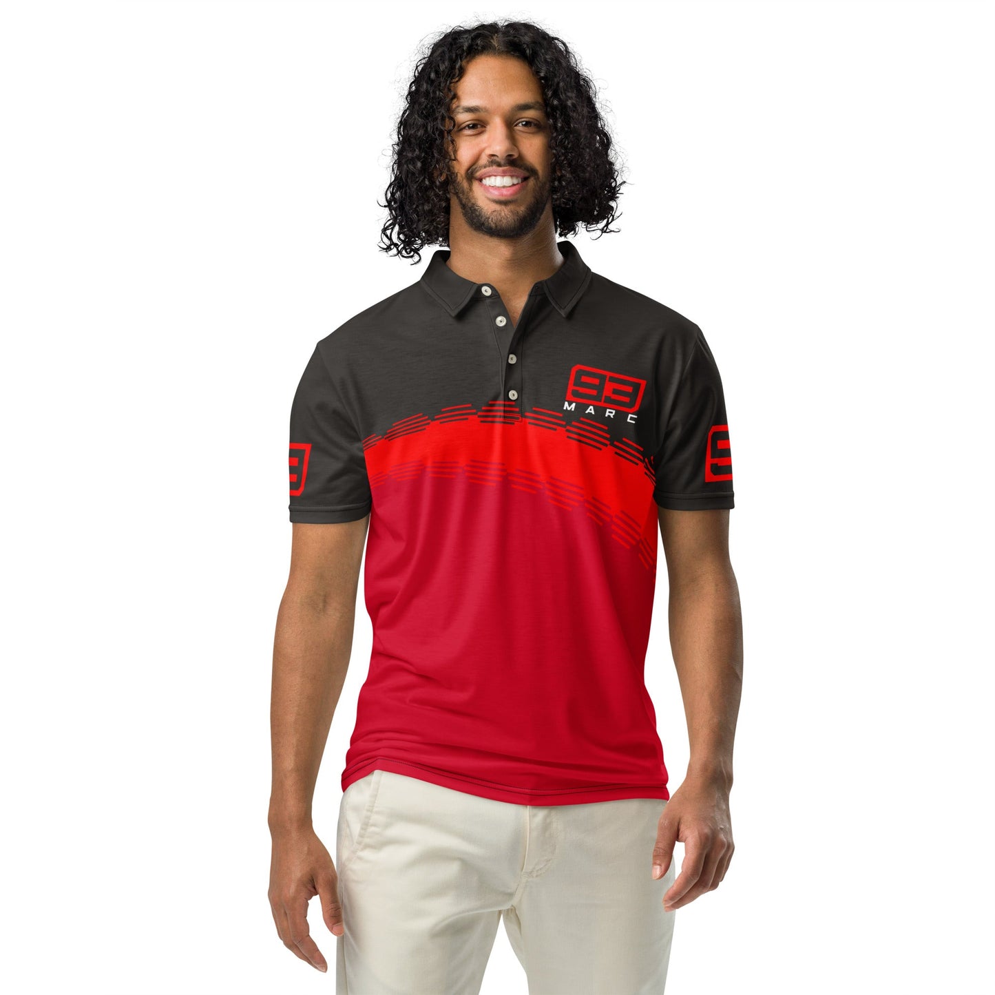 Marc Marquez 93 Ducati Corse Polo Shirt - Men's - Mooving Merch