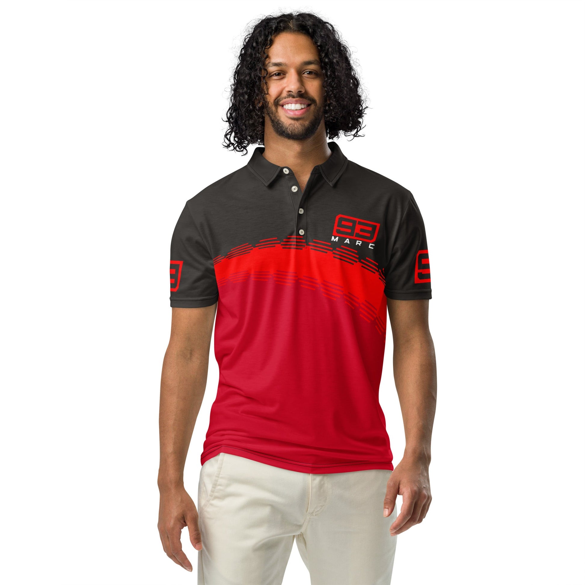 Marc Marquez 93 Ducati Corse Polo Shirt - Men's - Mooving Merch