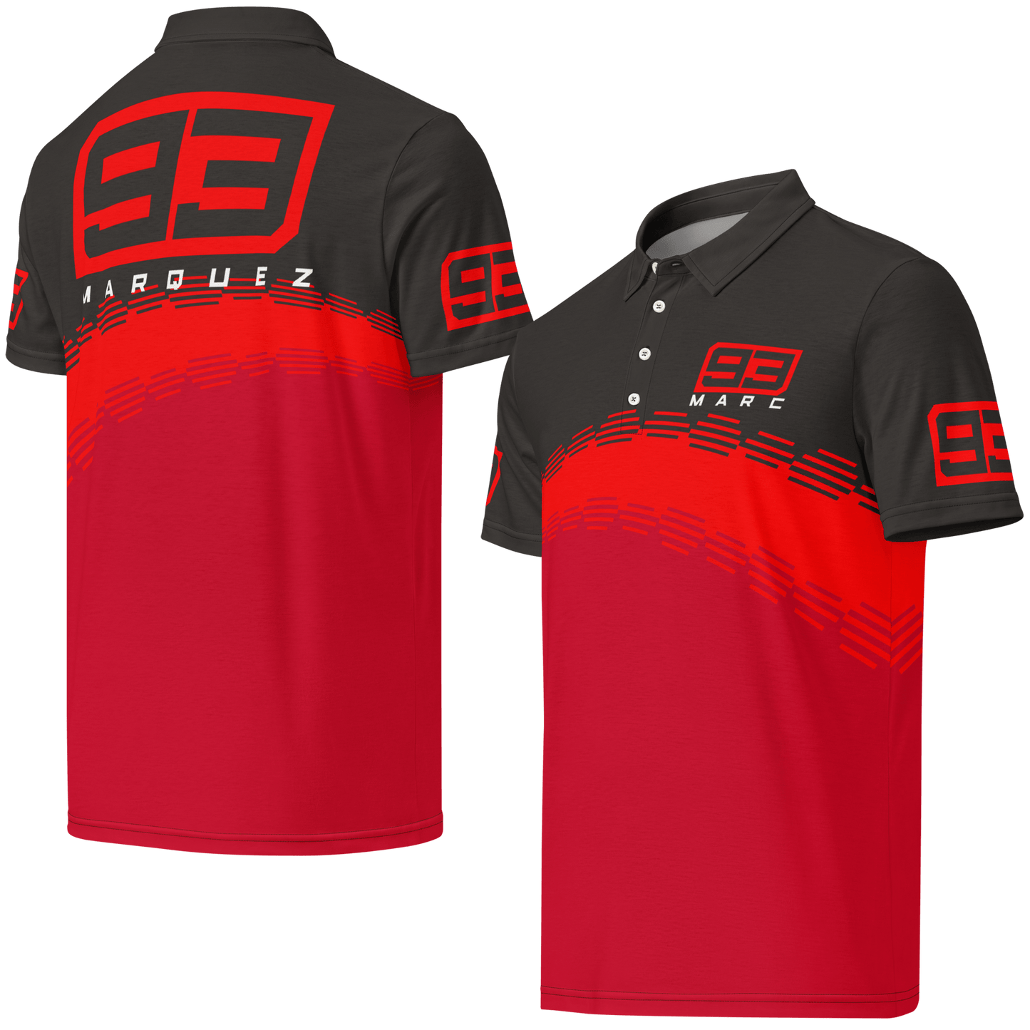 Marc Marquez 93 Ducati Corse Polo Shirt - Men's - Mooving Merch