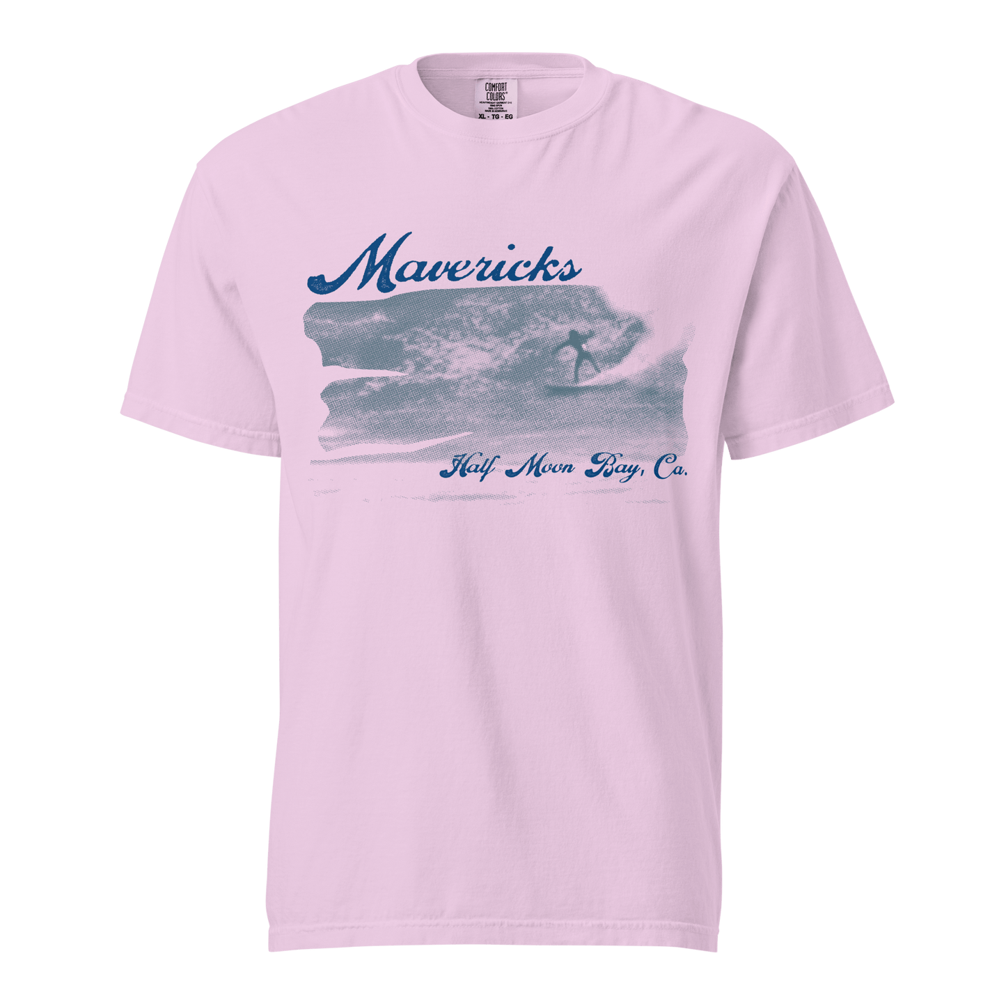 Mavericks California Surf / Surfing Heavyweight Unisex T-Shirt - 10 Colors - Mooving Merch