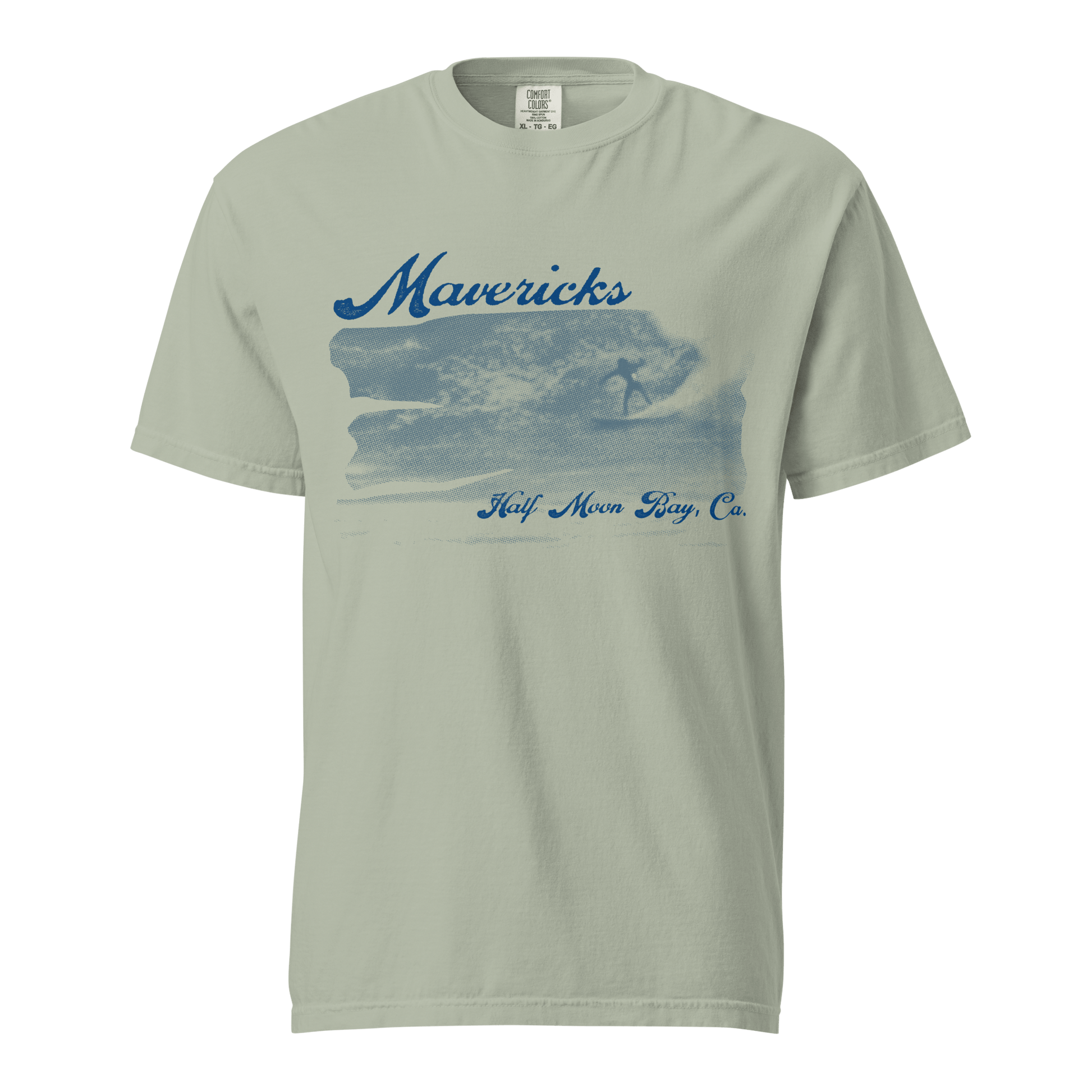 Mavericks California Surf / Surfing Heavyweight Unisex T-Shirt - 10 Colors - Mooving Merch