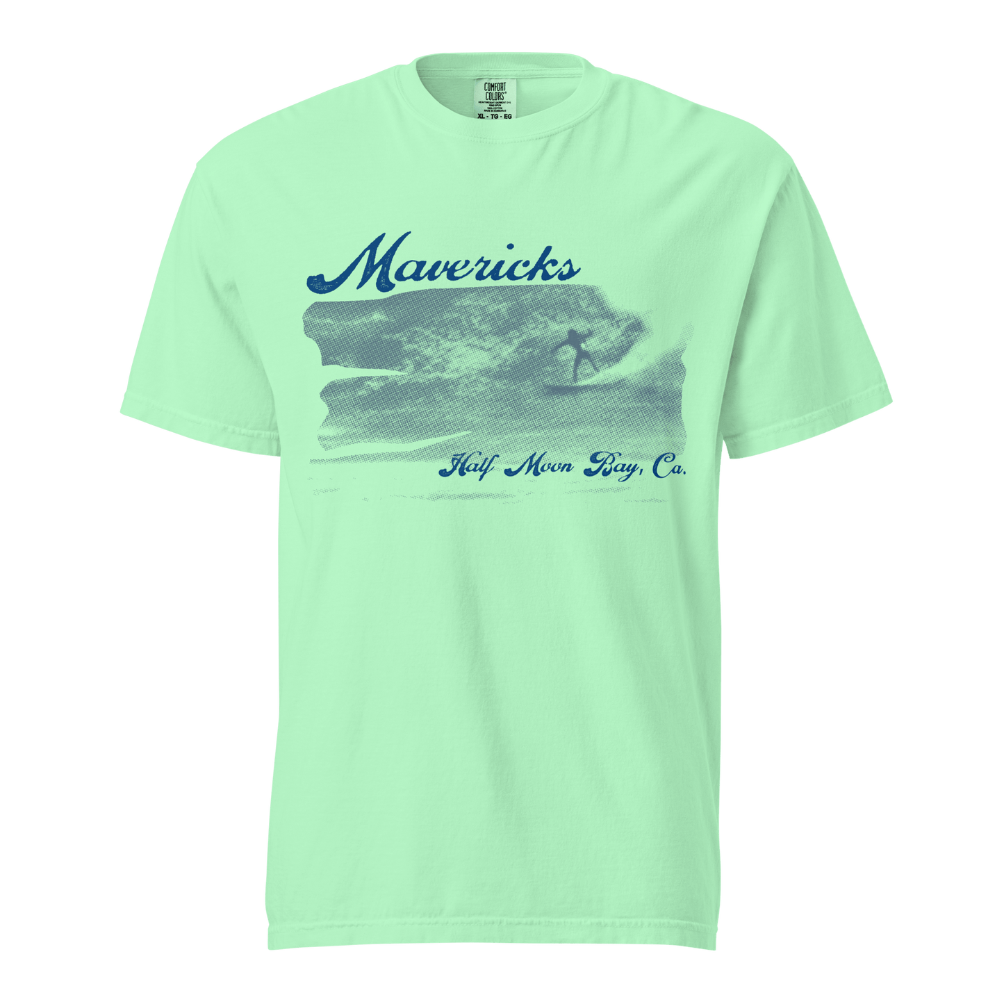 Mavericks California Surf / Surfing Heavyweight Unisex T-Shirt - 10 Colors - Mooving Merch