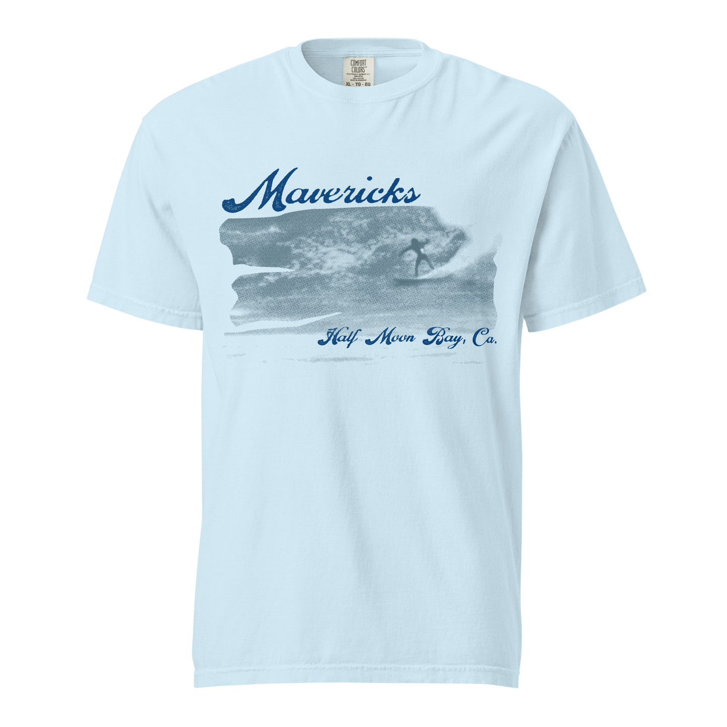 Mavericks California Surf / Surfing Heavyweight Unisex T-Shirt - 10 Colors - Mooving Merch