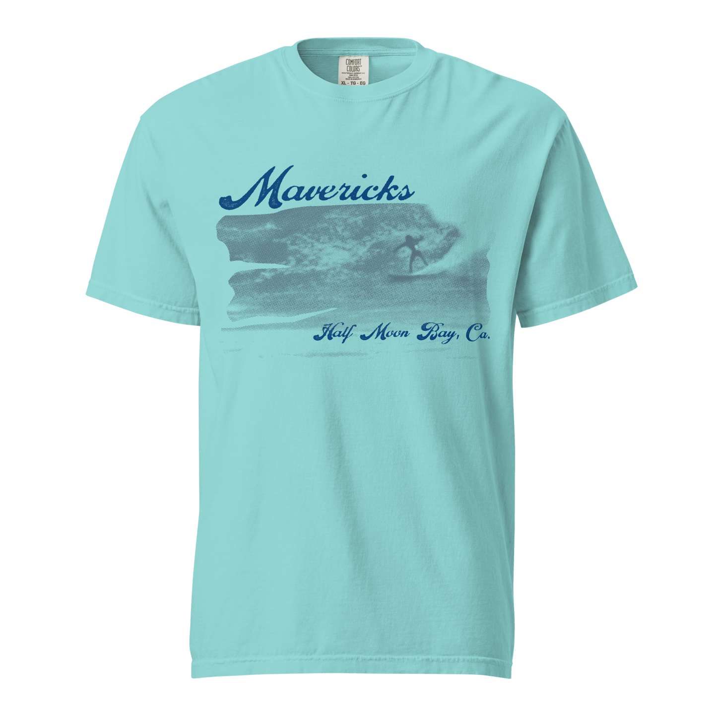 Mavericks California Surf / Surfing Heavyweight Unisex T-Shirt - 10 Colors - Mooving Merch